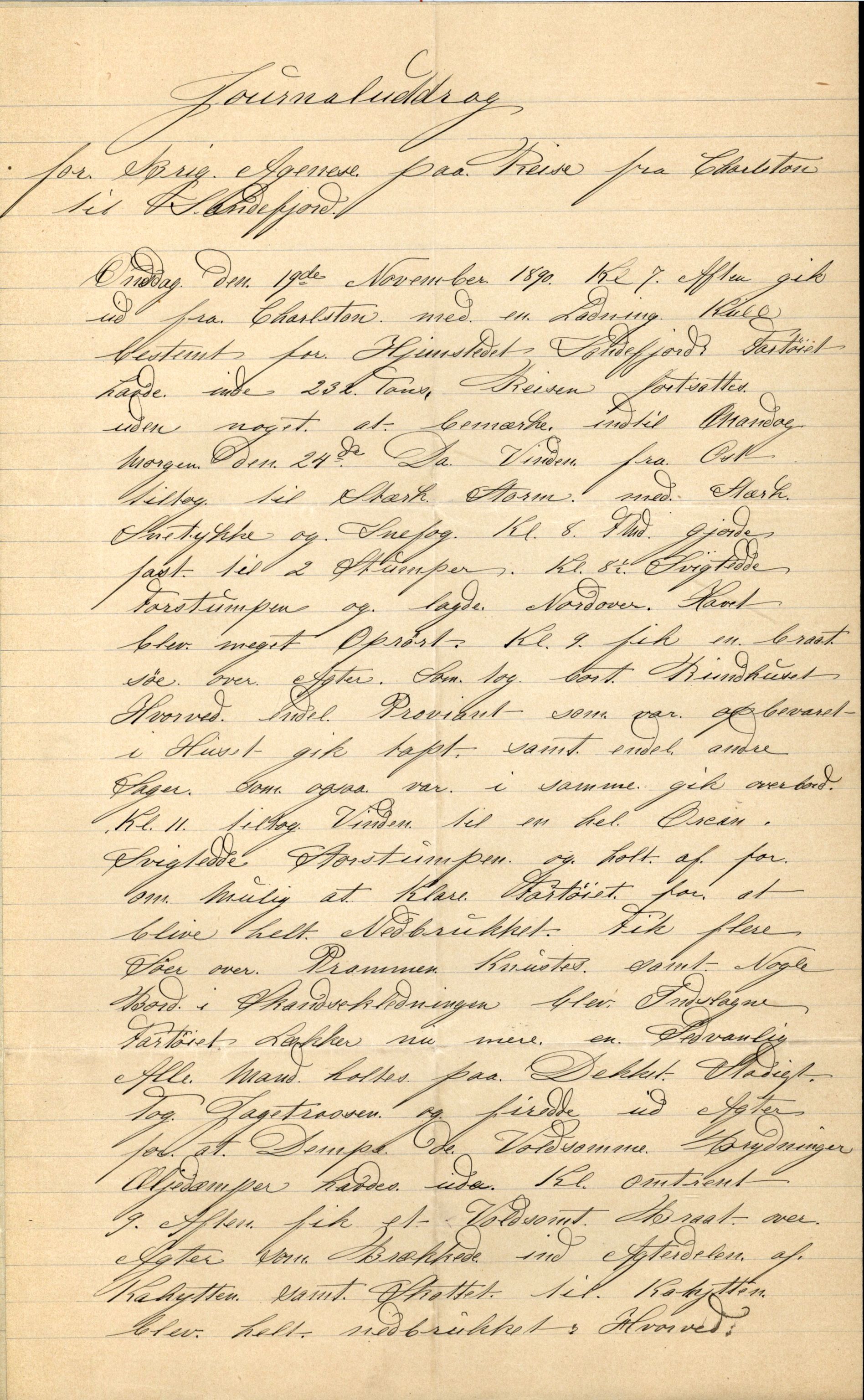 Pa 63 - Østlandske skibsassuranceforening, VEMU/A-1079/G/Ga/L0026/0007: Havaridokumenter / Arctic, Biskop Brun, Agnese, Annie, Alma, Bertha Rød, 1890, p. 11