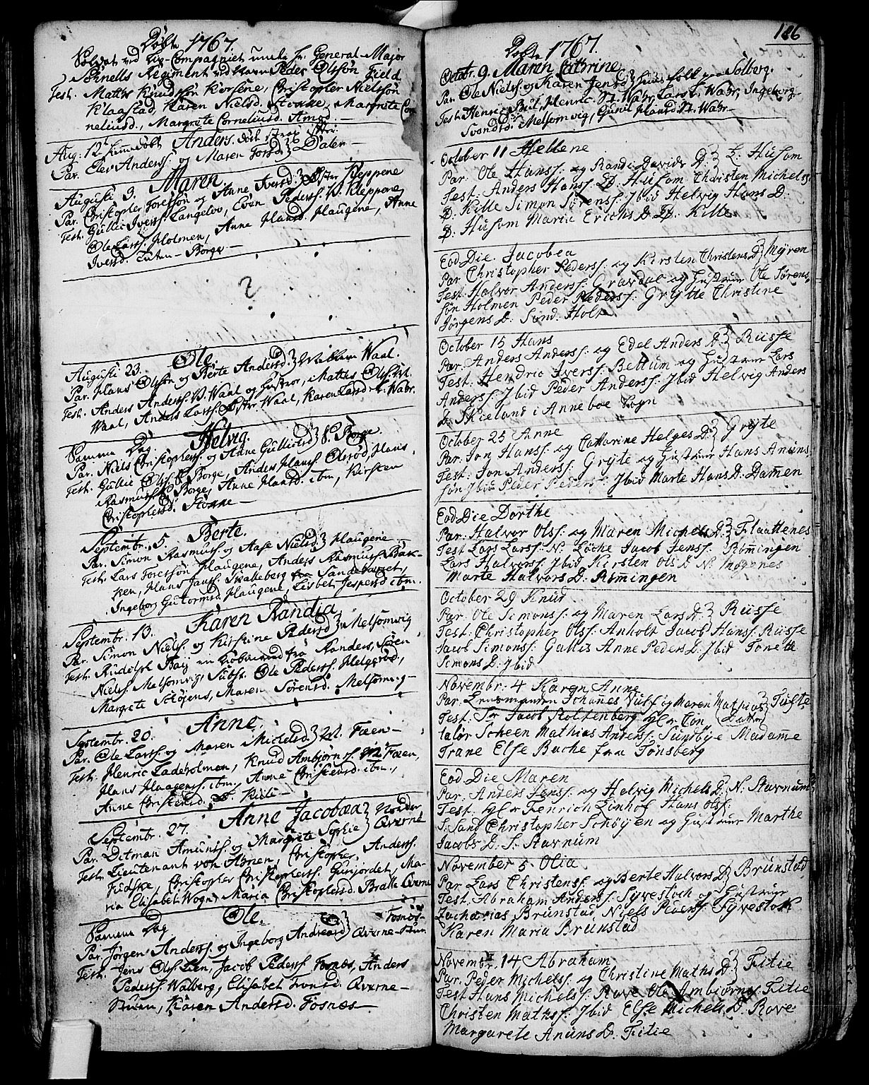 Stokke kirkebøker, AV/SAKO-A-320/F/Fa/L0002: Parish register (official) no. I 2, 1732-1770, p. 186