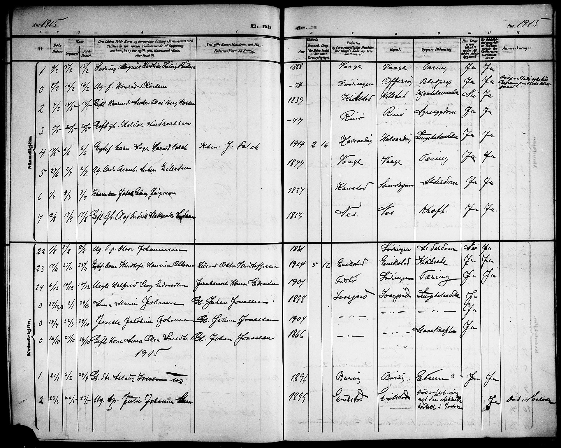 Ministerialprotokoller, klokkerbøker og fødselsregistre - Nordland, AV/SAT-A-1459/872/L1048: Parish register (copy) no. 872C04, 1898-1919