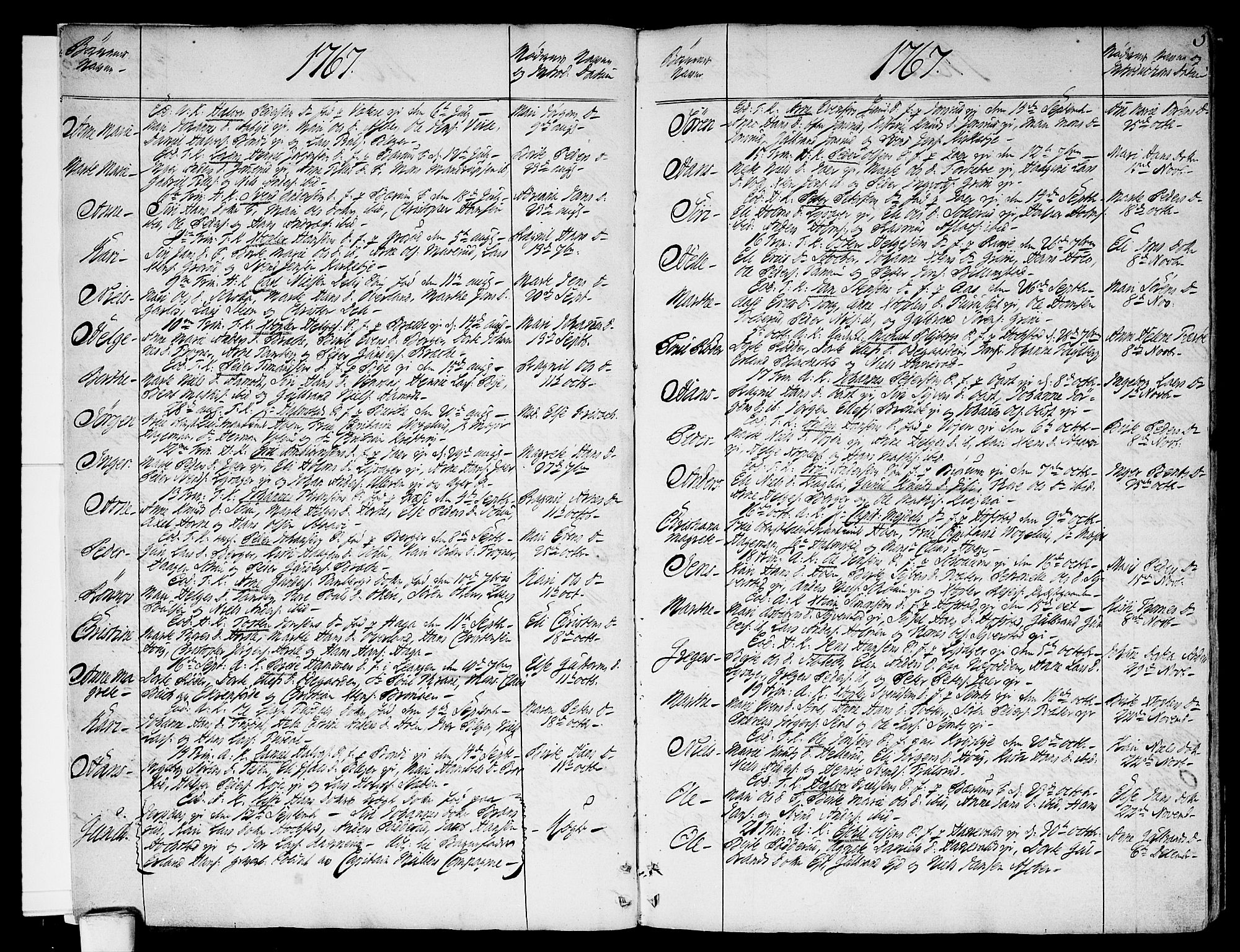 Asker prestekontor Kirkebøker, AV/SAO-A-10256a/F/Fa/L0003: Parish register (official) no. I 3, 1767-1807, p. 5