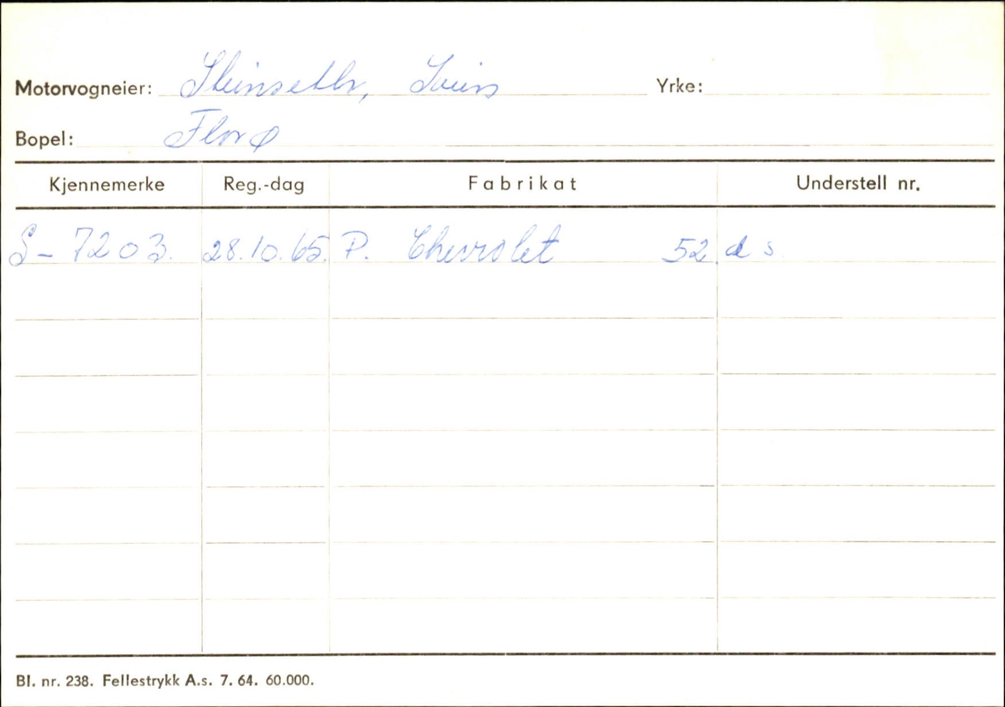 Statens vegvesen, Sogn og Fjordane vegkontor, AV/SAB-A-5301/4/F/L0126: Eigarregister Fjaler M-Å. Leikanger A-Å, 1945-1975, p. 287