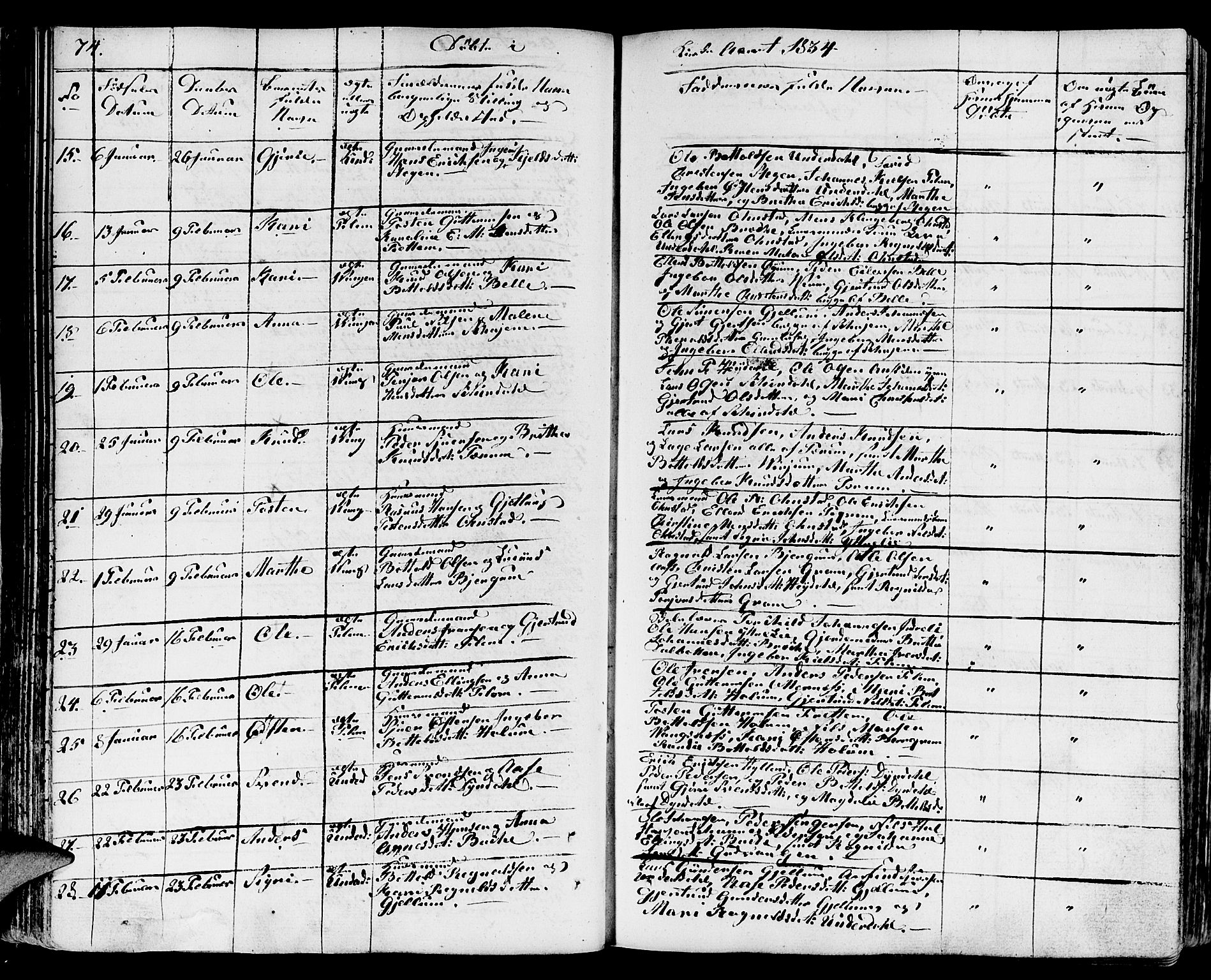 Aurland sokneprestembete, SAB/A-99937/H/Ha/Haa/L0006: Parish register (official) no. A 6, 1821-1859, p. 74