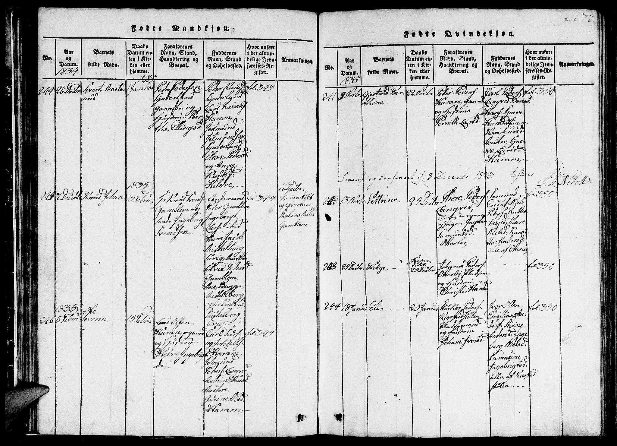 Ministerialprotokoller, klokkerbøker og fødselsregistre - Møre og Romsdal, AV/SAT-A-1454/536/L0506: Parish register (copy) no. 536C01, 1818-1859, p. 77