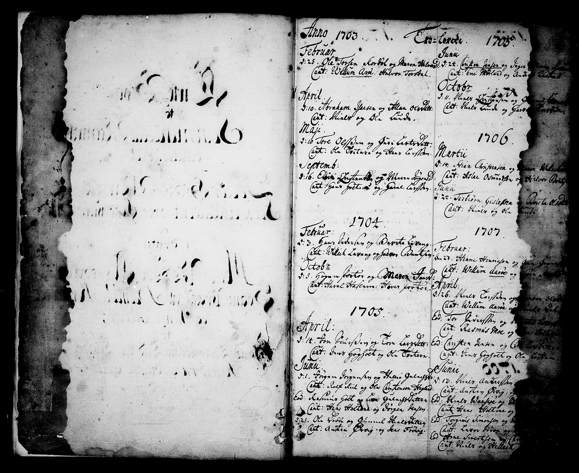 Sannidal kirkebøker, SAKO/A-296/F/Fa/L0001: Parish register (official) no. 1, 1702-1766, p. 0-1