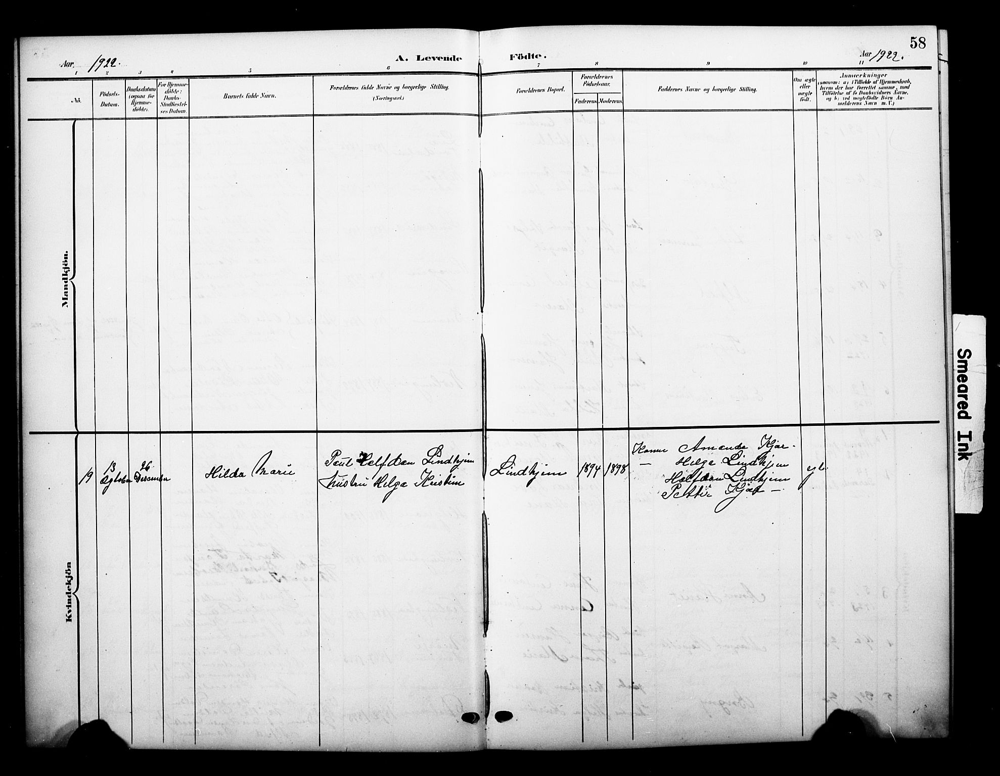 Brunlanes kirkebøker, AV/SAKO-A-342/G/Gb/L0003: Parish register (copy) no. II 3, 1903-1928, p. 58