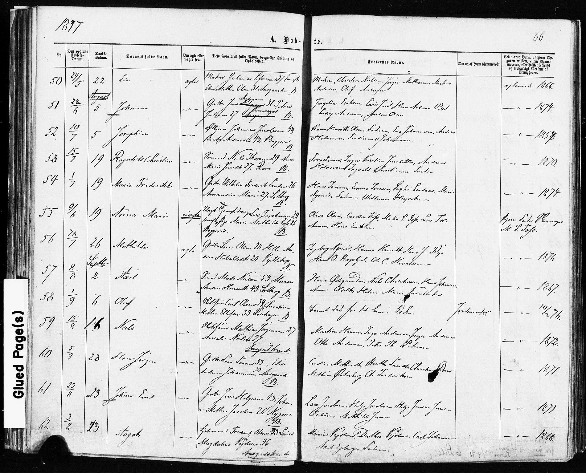 Borre kirkebøker, AV/SAKO-A-338/F/Fa/L0008: Parish register (official) no. I 8, 1868-1877, p. 66