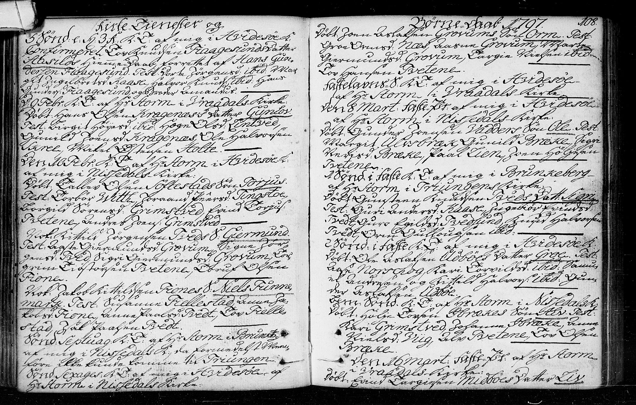 Kviteseid kirkebøker, SAKO/A-276/F/Fa/L0003: Parish register (official) no. I 3, 1787-1799, p. 108