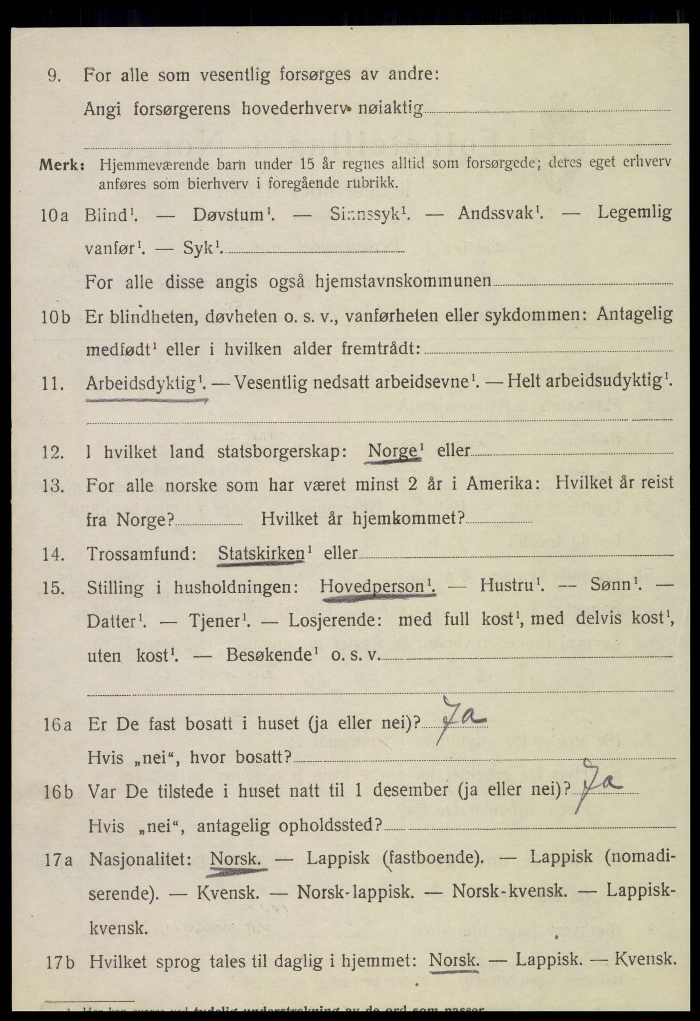 SAT, 1920 census for Lurøy, 1920, p. 1342