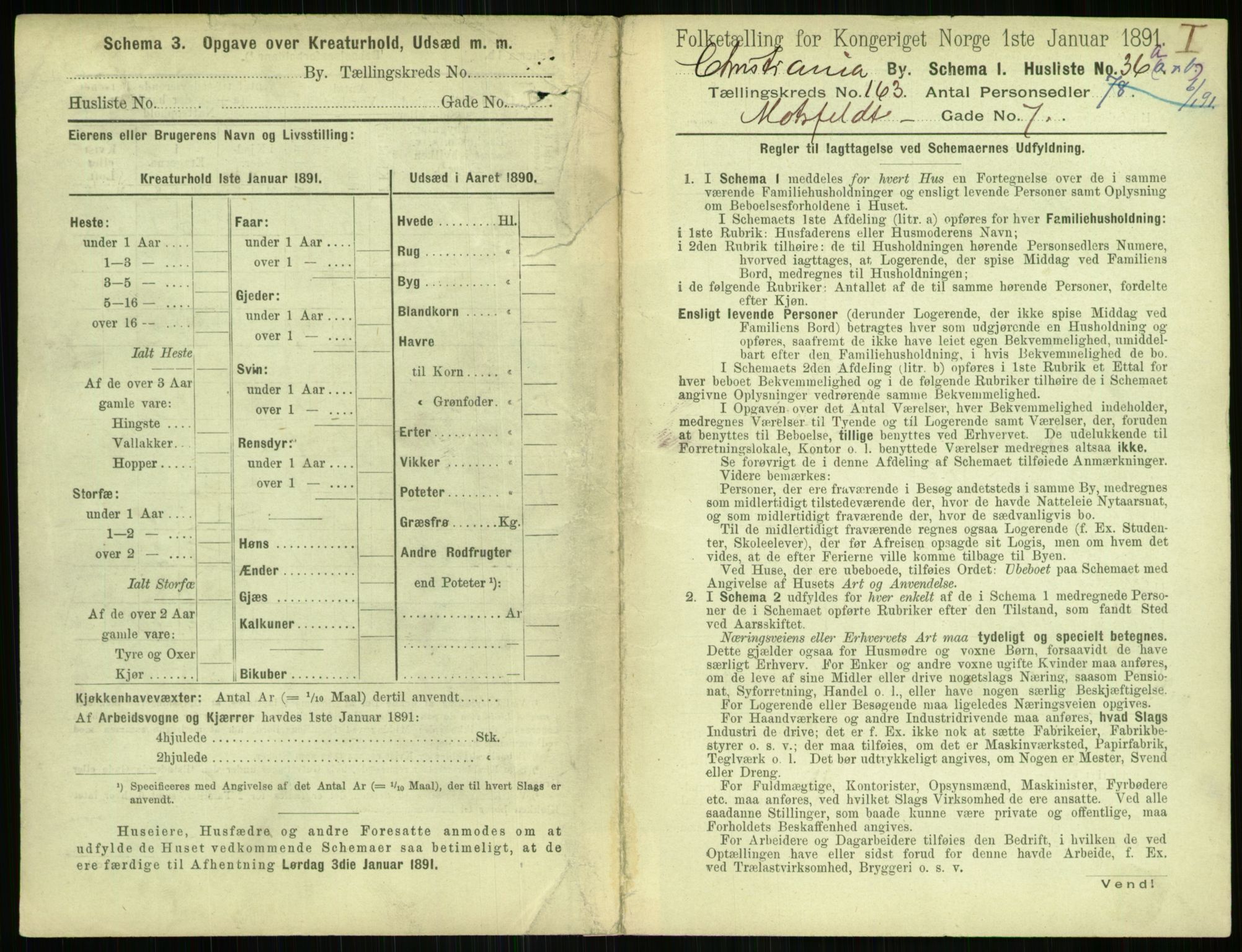 RA, 1891 census for 0301 Kristiania, 1891, p. 93484