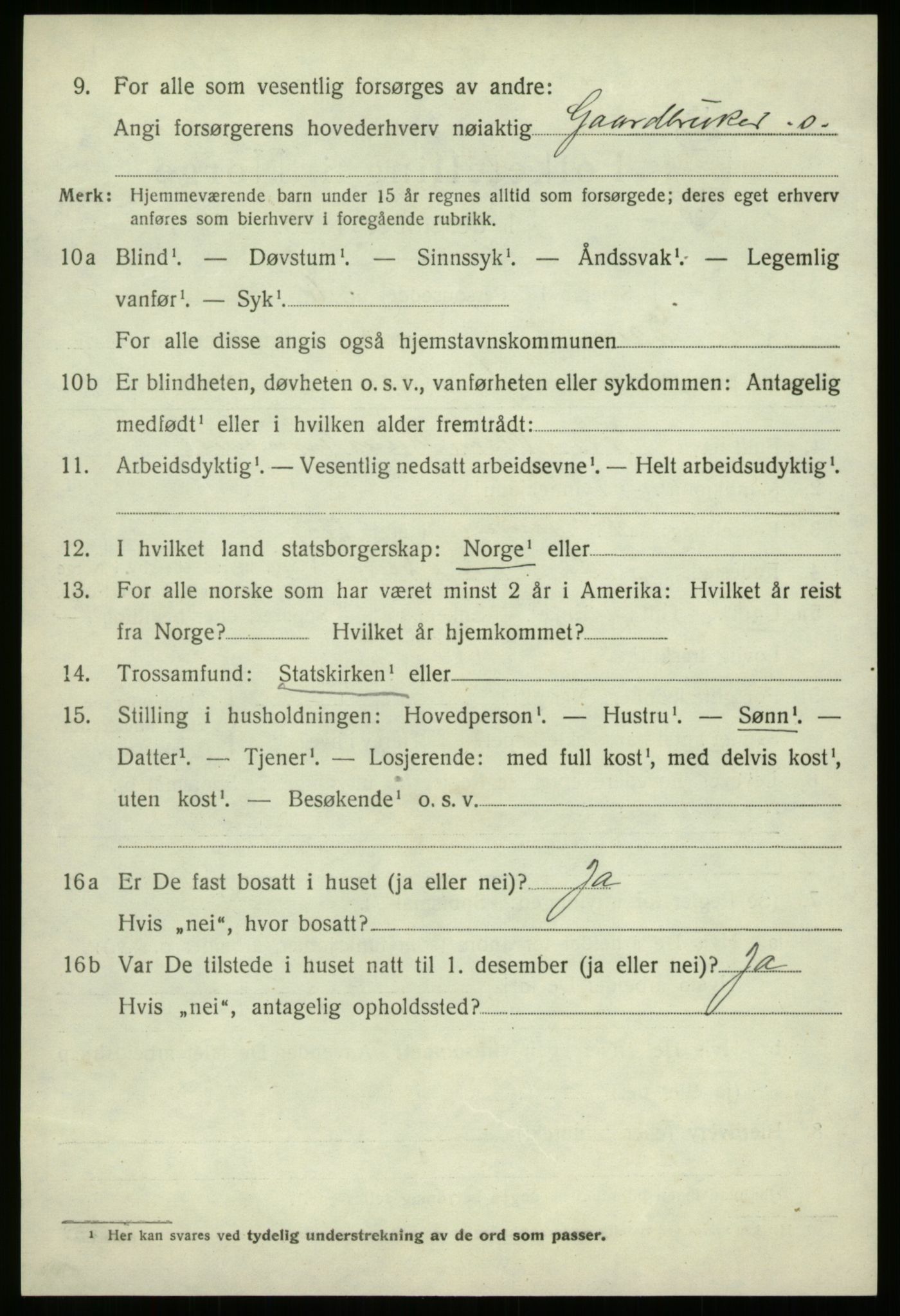 SAB, 1920 census for Davik, 1920, p. 3342