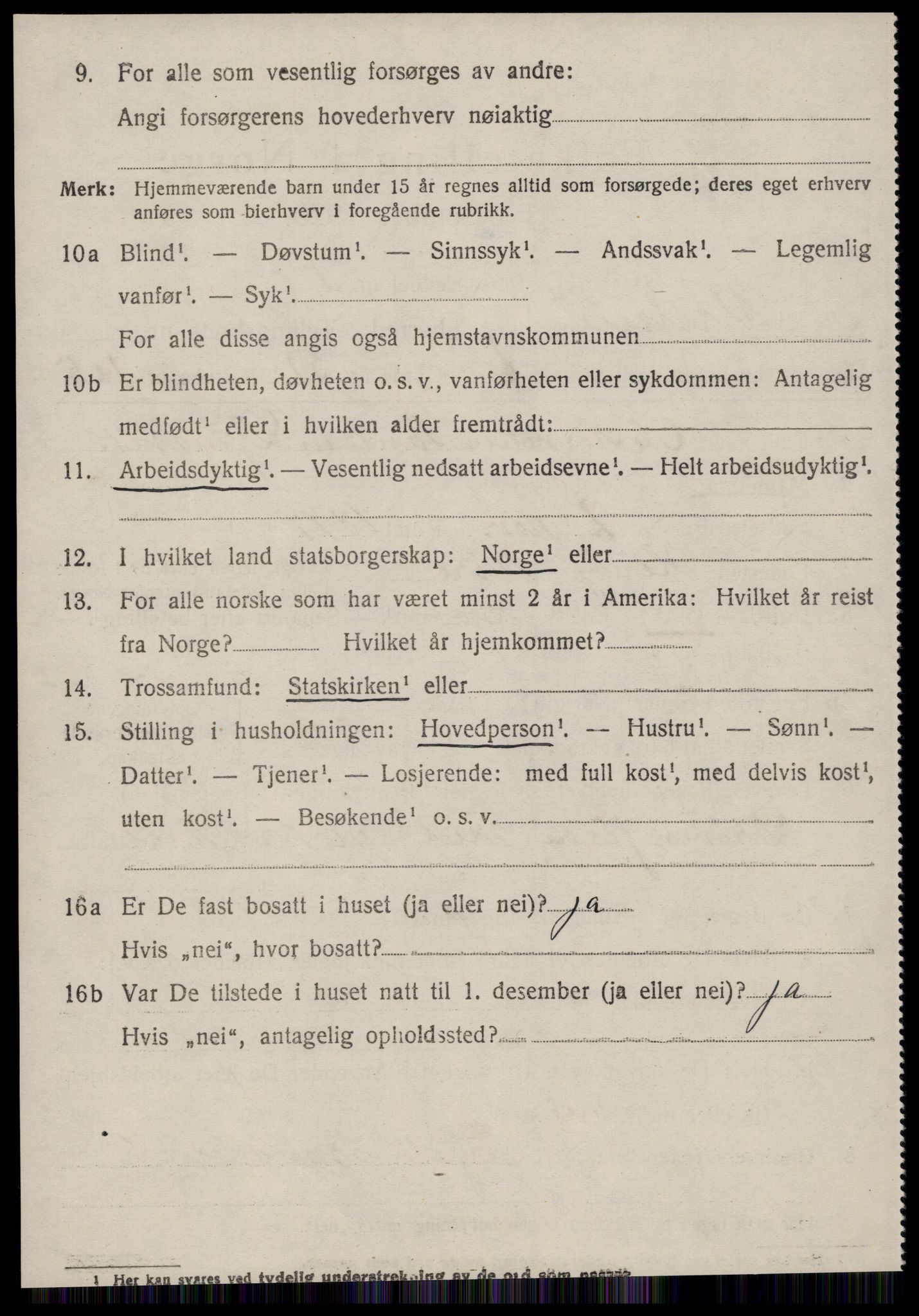 SAT, 1920 census for Ulstein, 1920, p. 5315