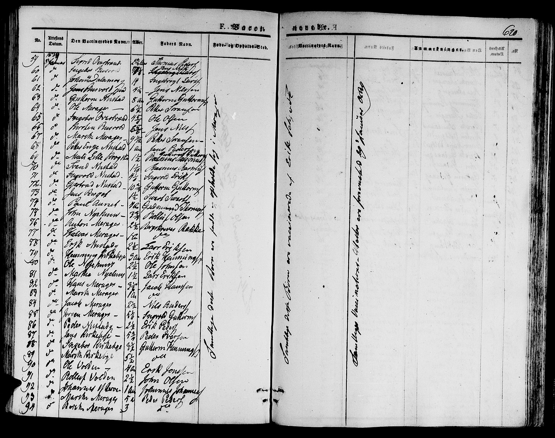 Ministerialprotokoller, klokkerbøker og fødselsregistre - Nord-Trøndelag, SAT/A-1458/709/L0072: Parish register (official) no. 709A12, 1833-1844, p. 620