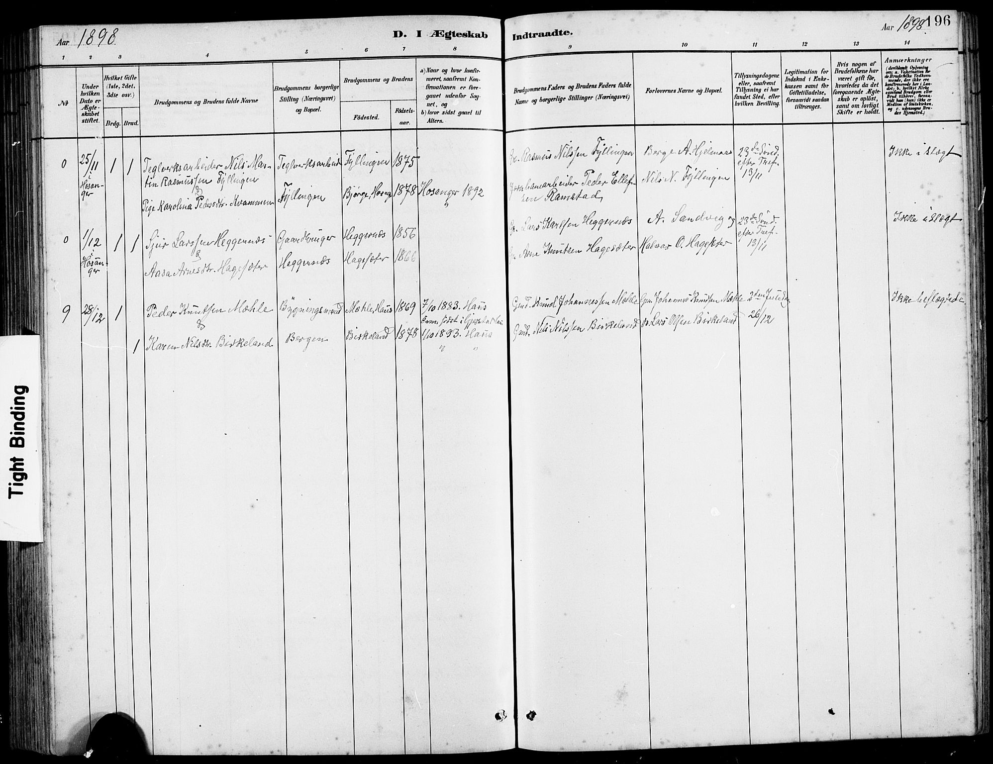 Hamre sokneprestembete, AV/SAB-A-75501/H/Ha/Hab: Parish register (copy) no. B 3, 1881-1898, p. 196