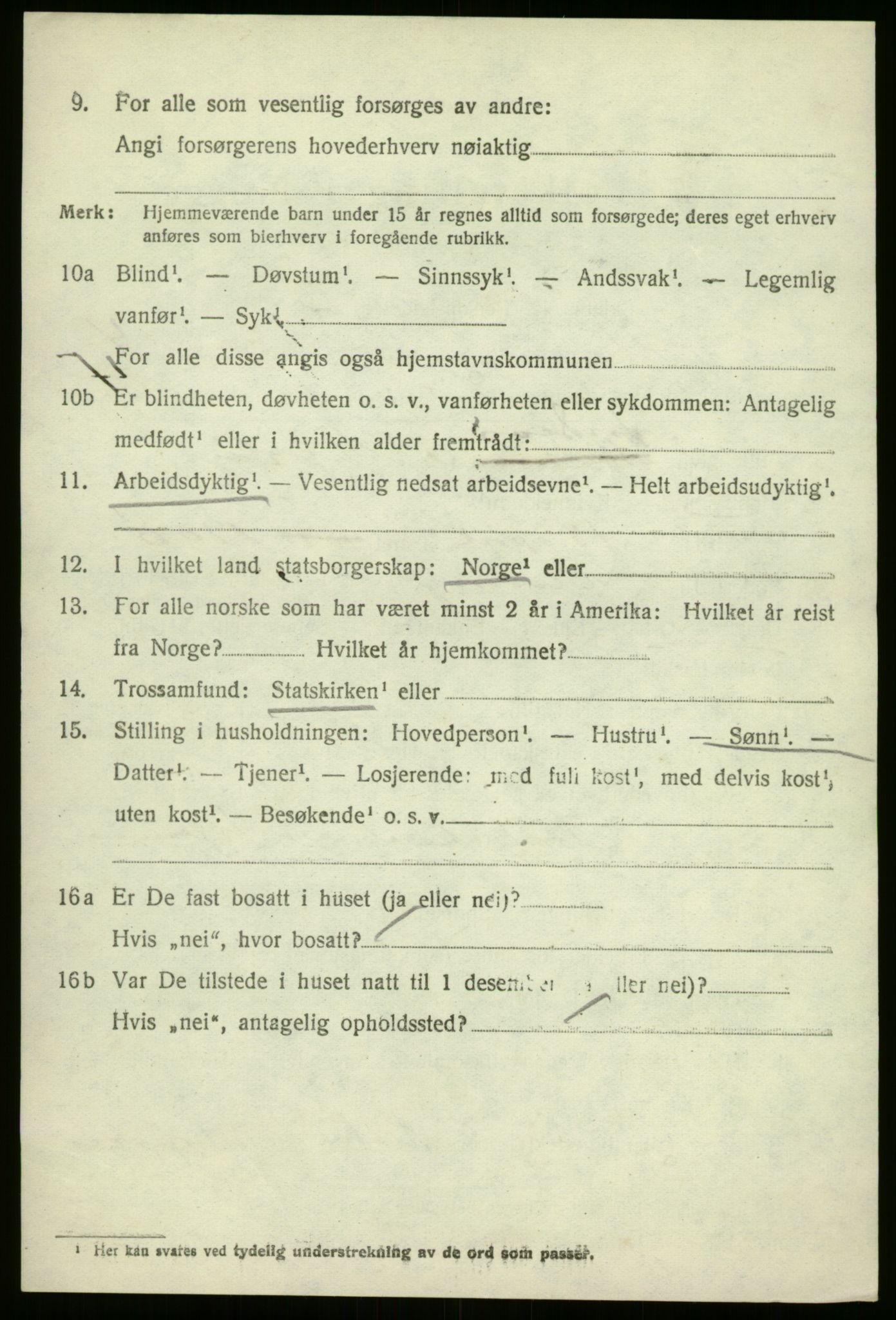 SAB, 1920 census for Vevring, 1920, p. 1407