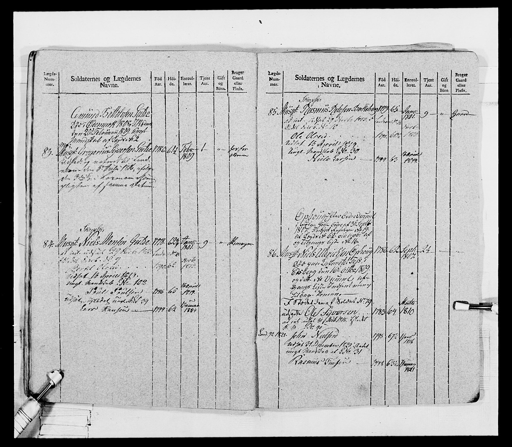 Generalitets- og kommissariatskollegiet, Det kongelige norske kommissariatskollegium, AV/RA-EA-5420/E/Eh/L0069: Opplandske gevorbne infanteriregiment, 1810-1818, p. 186