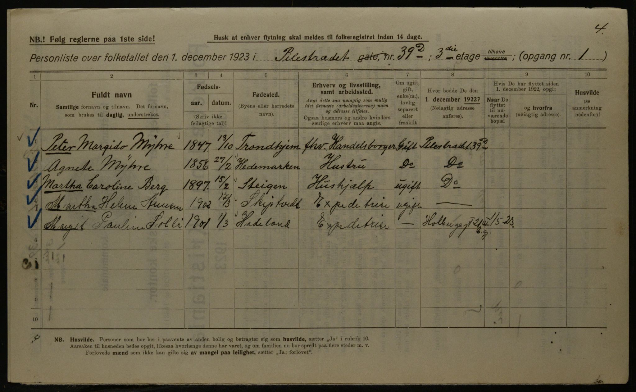 OBA, Municipal Census 1923 for Kristiania, 1923, p. 87404