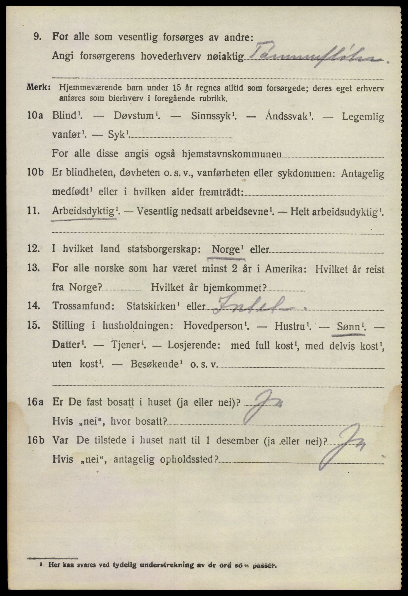 SAO, 1920 census for Fet, 1920, p. 10043