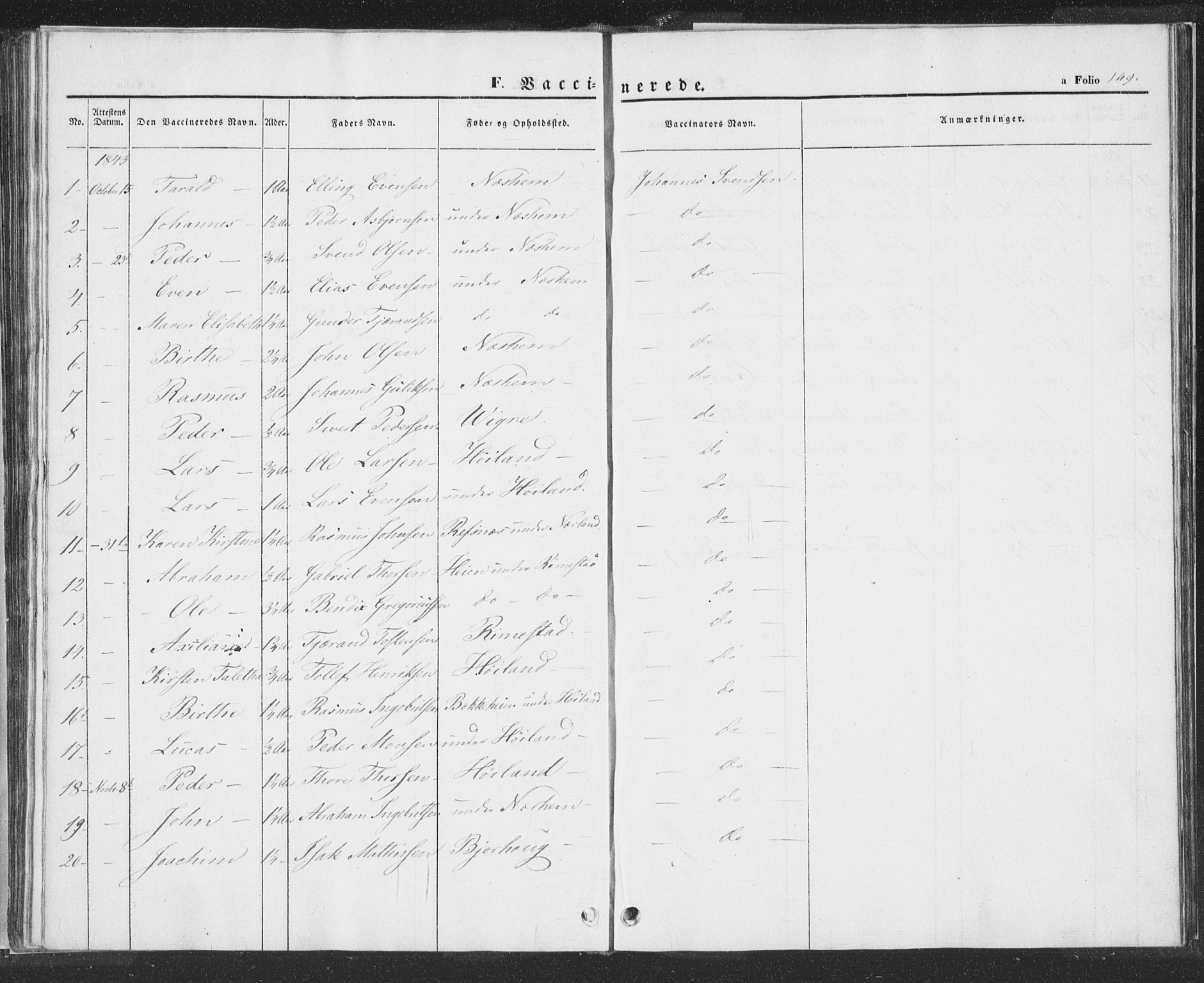 Hå sokneprestkontor, AV/SAST-A-101801/001/30BA/L0006: Parish register (official) no. A 5, 1842-1853, p. 149