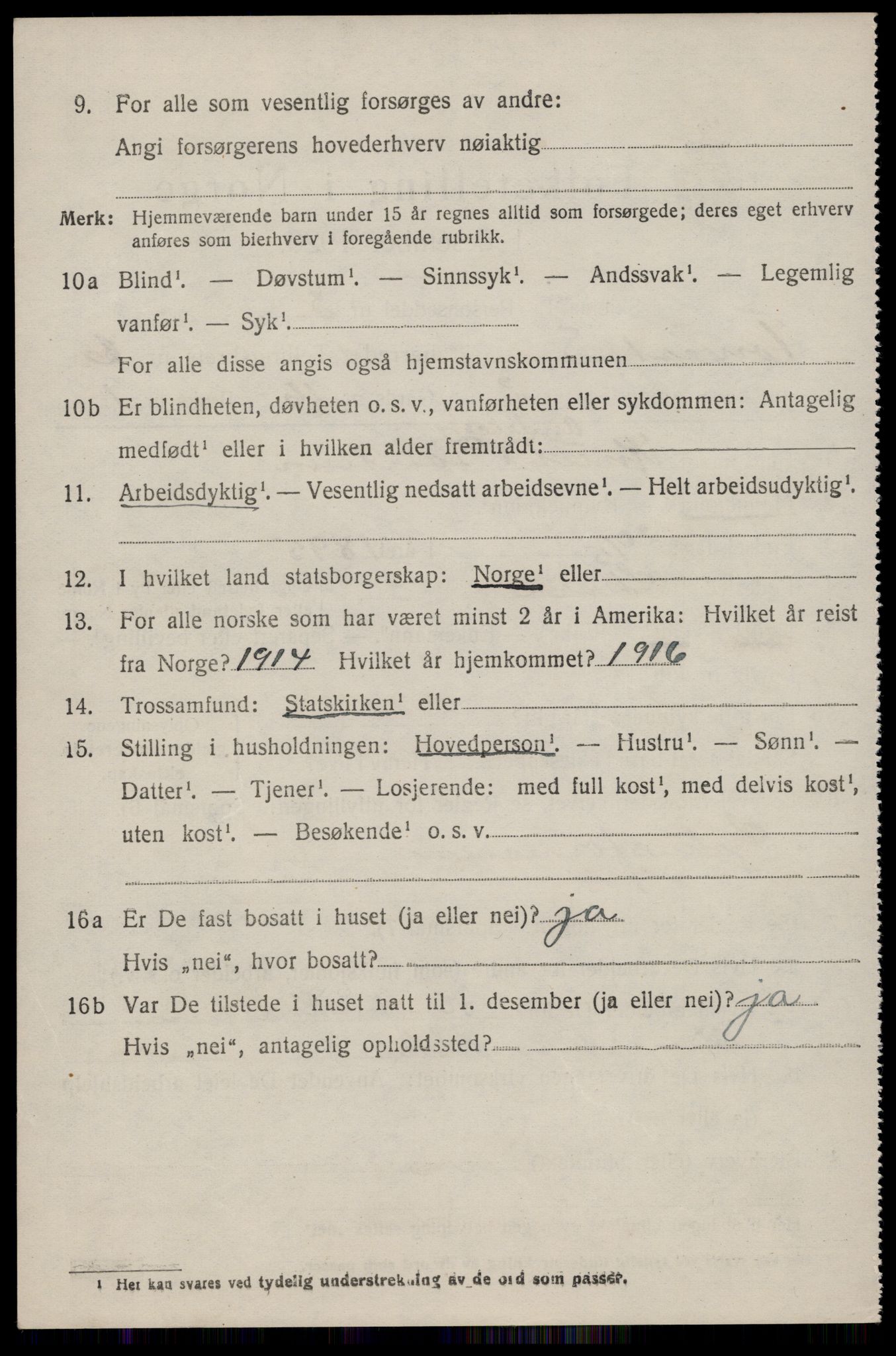 SAST, 1920 census for Torvastad, 1920, p. 4939