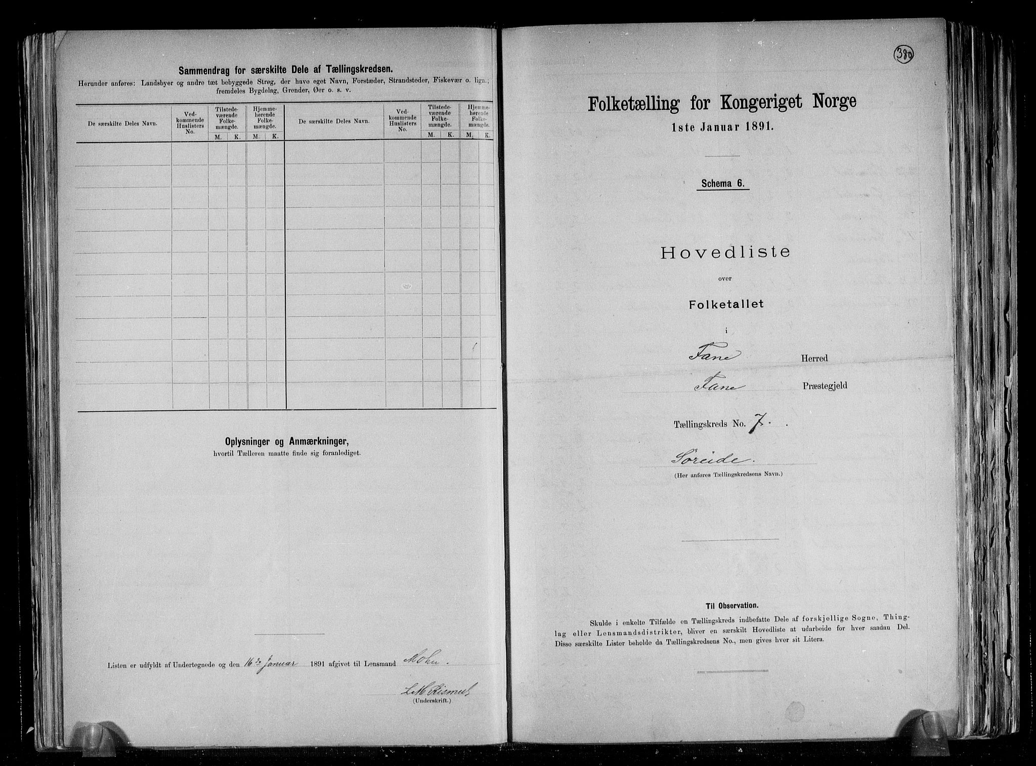 RA, 1891 census for 1249 Fana, 1891, p. 16