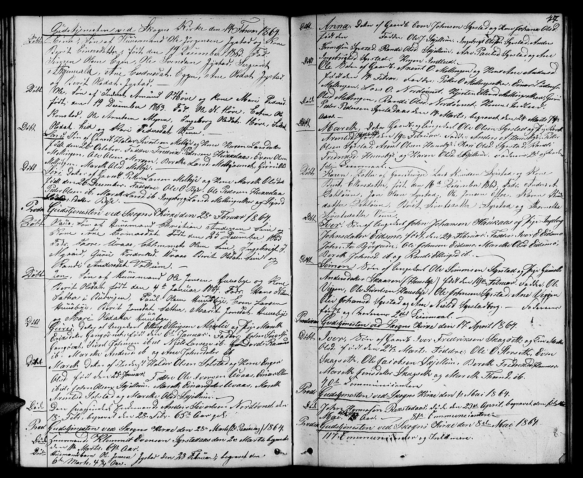 Ministerialprotokoller, klokkerbøker og fødselsregistre - Sør-Trøndelag, SAT/A-1456/667/L0797: Parish register (copy) no. 667C02, 1849-1867, p. 47