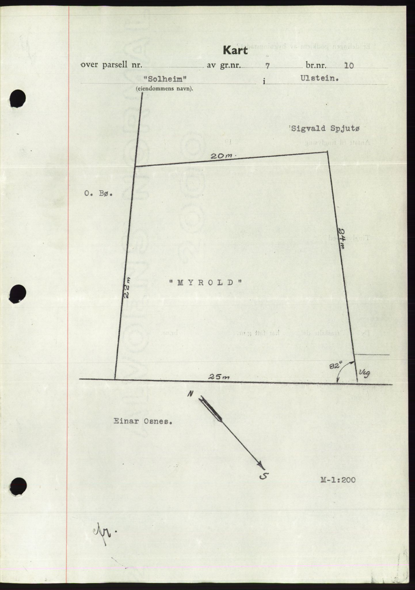 Søre Sunnmøre sorenskriveri, AV/SAT-A-4122/1/2/2C/L0075: Mortgage book no. 1A, 1943-1943, Diary no: : 1085/1943