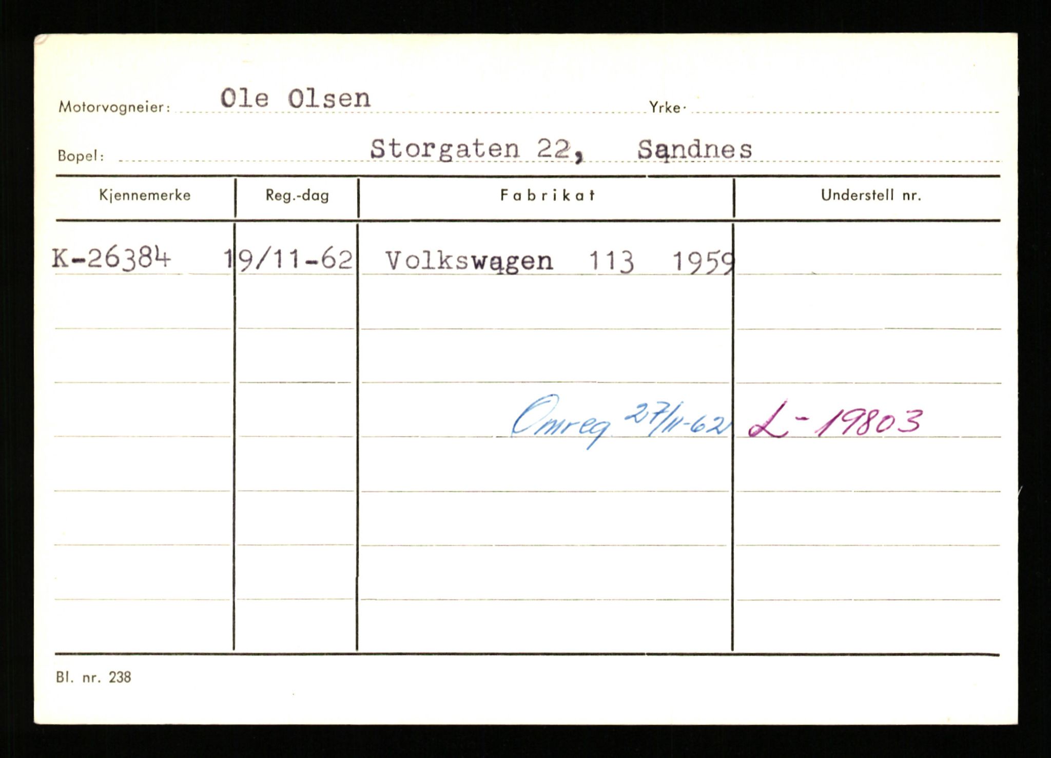 Stavanger trafikkstasjon, AV/SAST-A-101942/0/G/L0005: Registreringsnummer: 23000 - 34245, 1930-1971, p. 1149