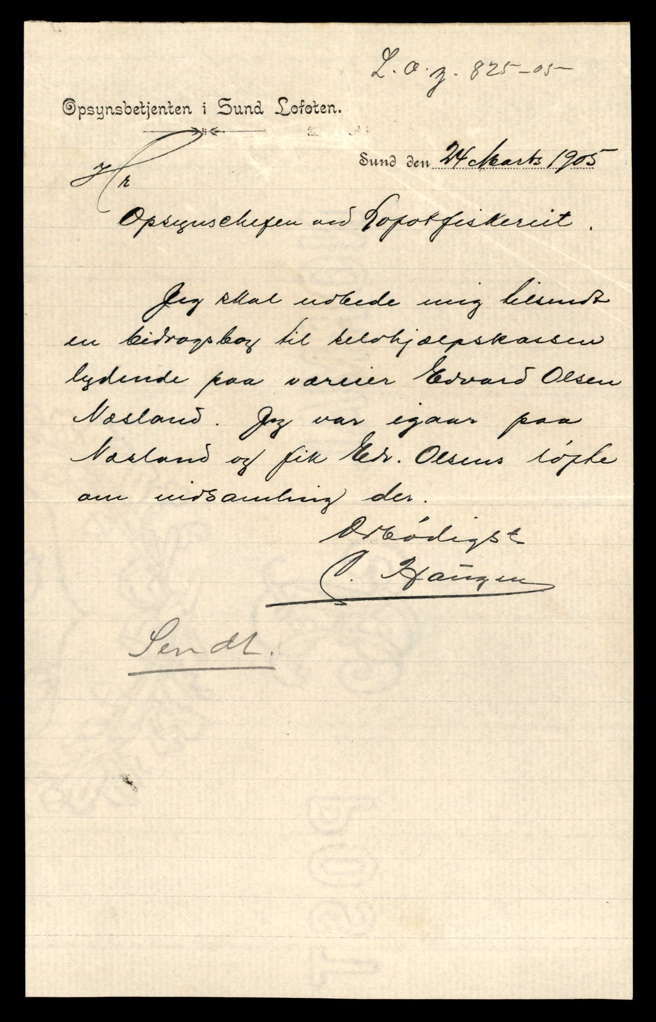 Oppsynssjefen ved Lofotfisket, AV/SAT-A-6224/D/L0178: Lofotfiskernes Selvhjelpskasse, 1880-1906, p. 2257