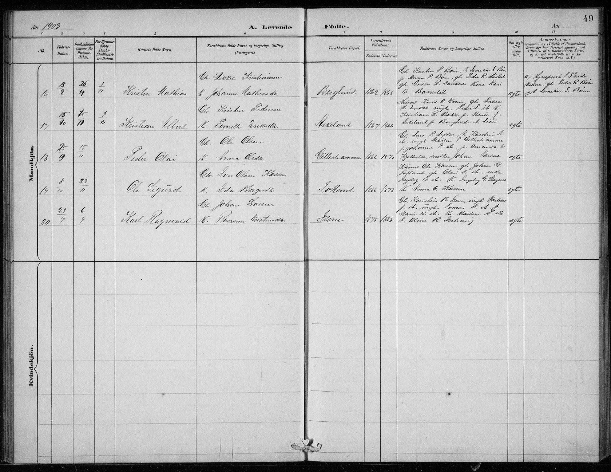 Davik sokneprestembete, AV/SAB-A-79701/H/Hab/Haba/L0002: Parish register (copy) no. A 2, 1890-1911, p. 49