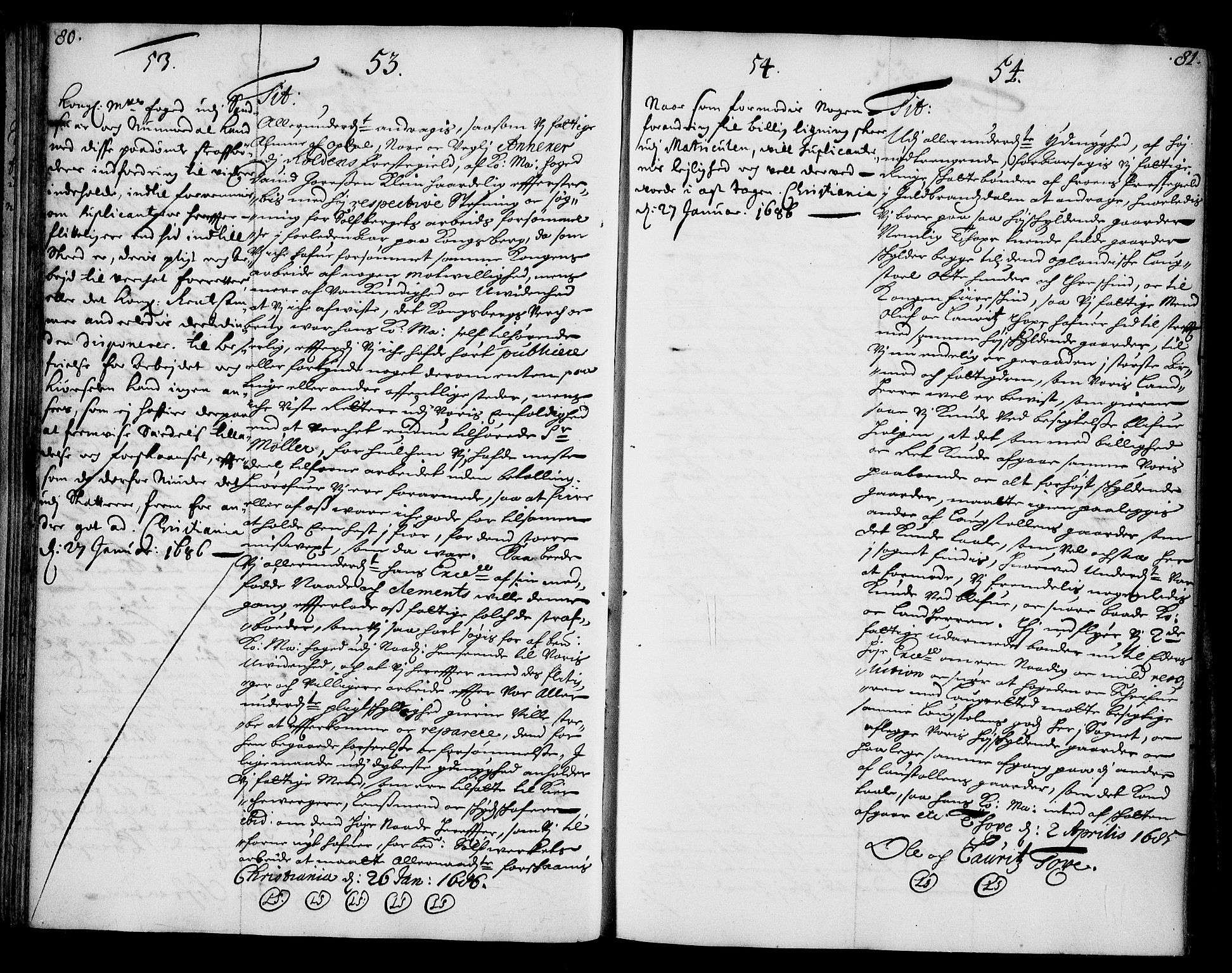 Stattholderembetet 1572-1771, RA/EA-2870/Ae/L0002: Supplikasjons- og resolusjonsprotokoll, 1686, p. 80-81