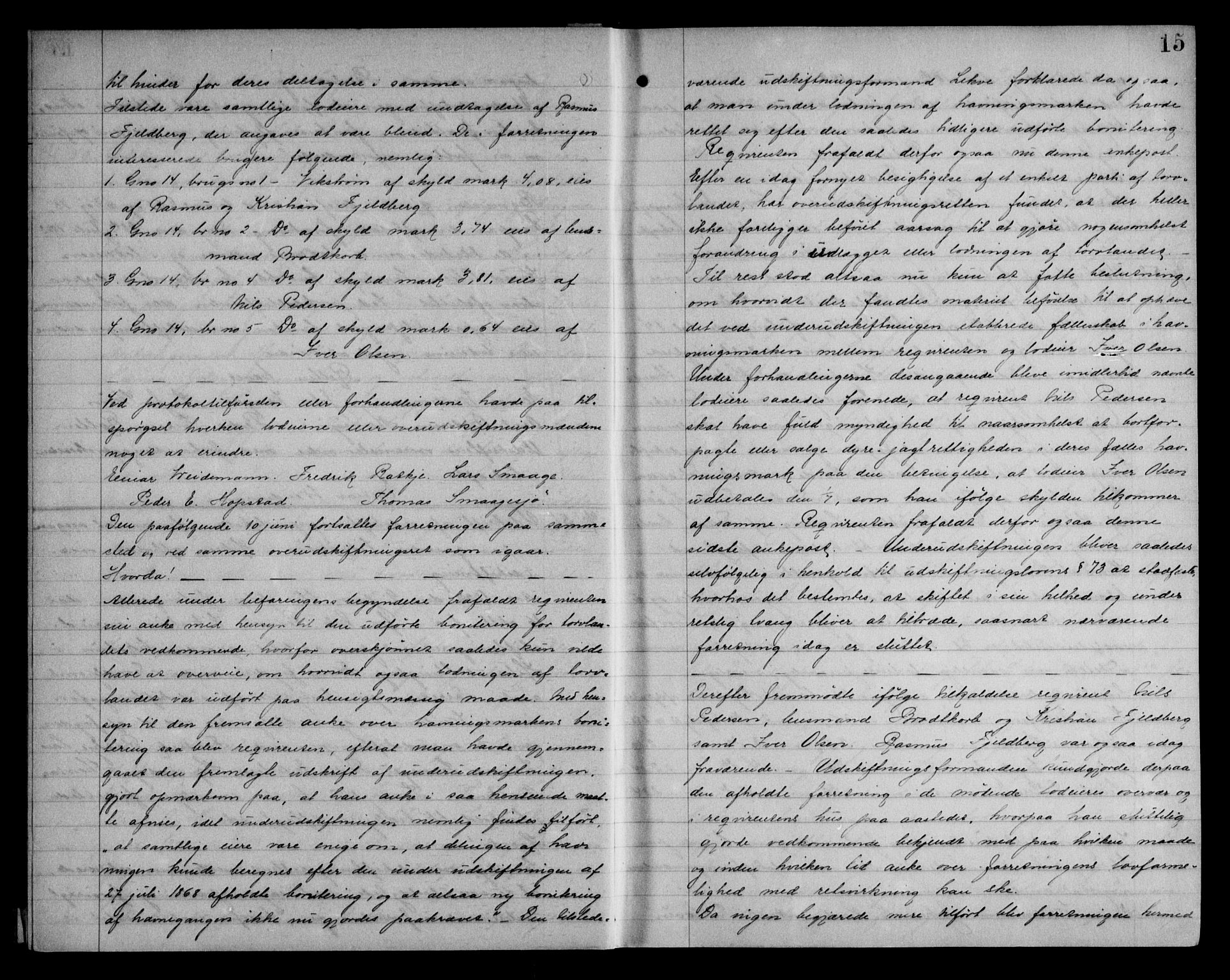 Fosen sorenskriveri, AV/SAT-A-1107/1/2/2C/L0040: Mortgage book no. 31, 1906-1907, p. 15