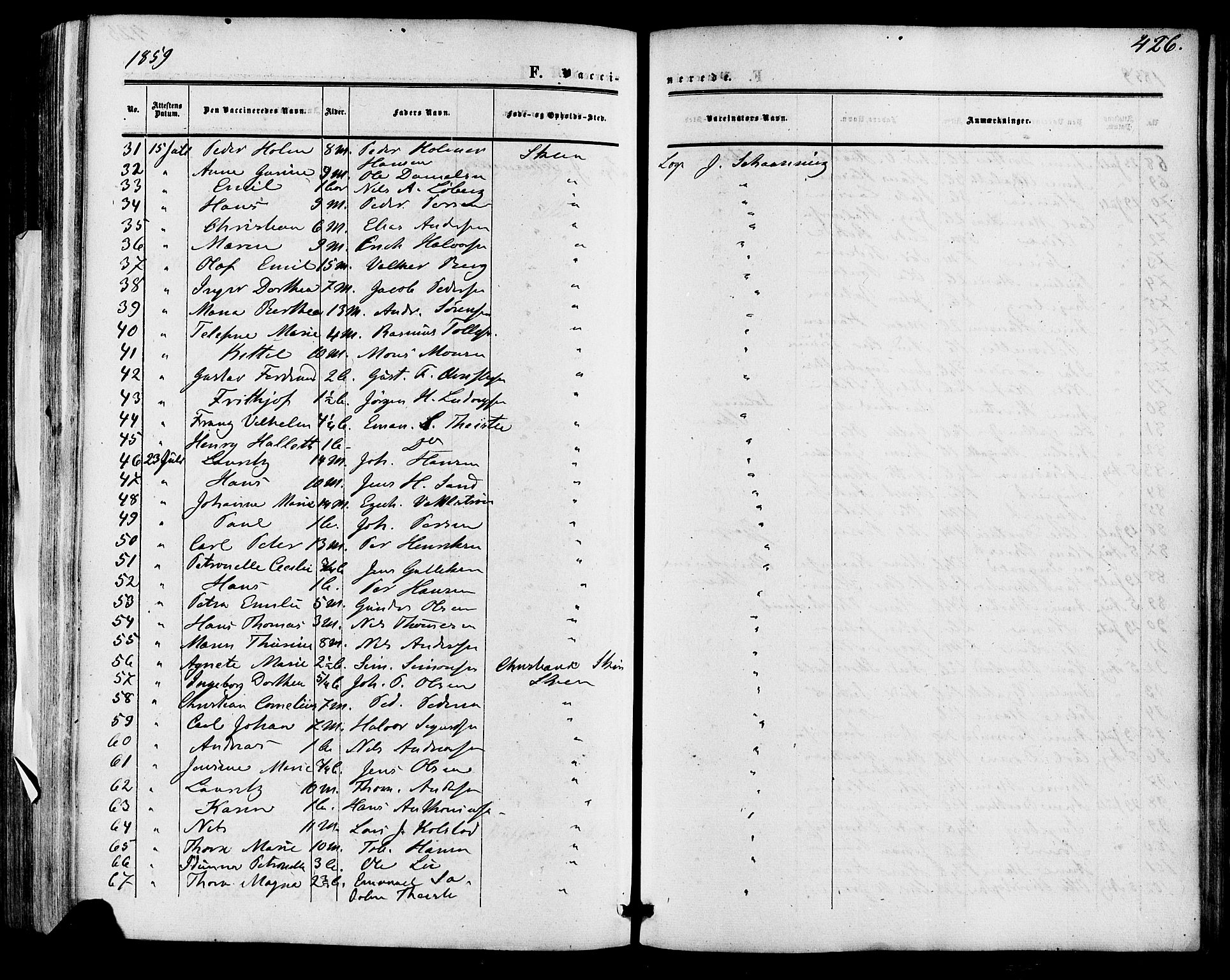 Skien kirkebøker, SAKO/A-302/F/Fa/L0007: Parish register (official) no. 7, 1856-1865, p. 426
