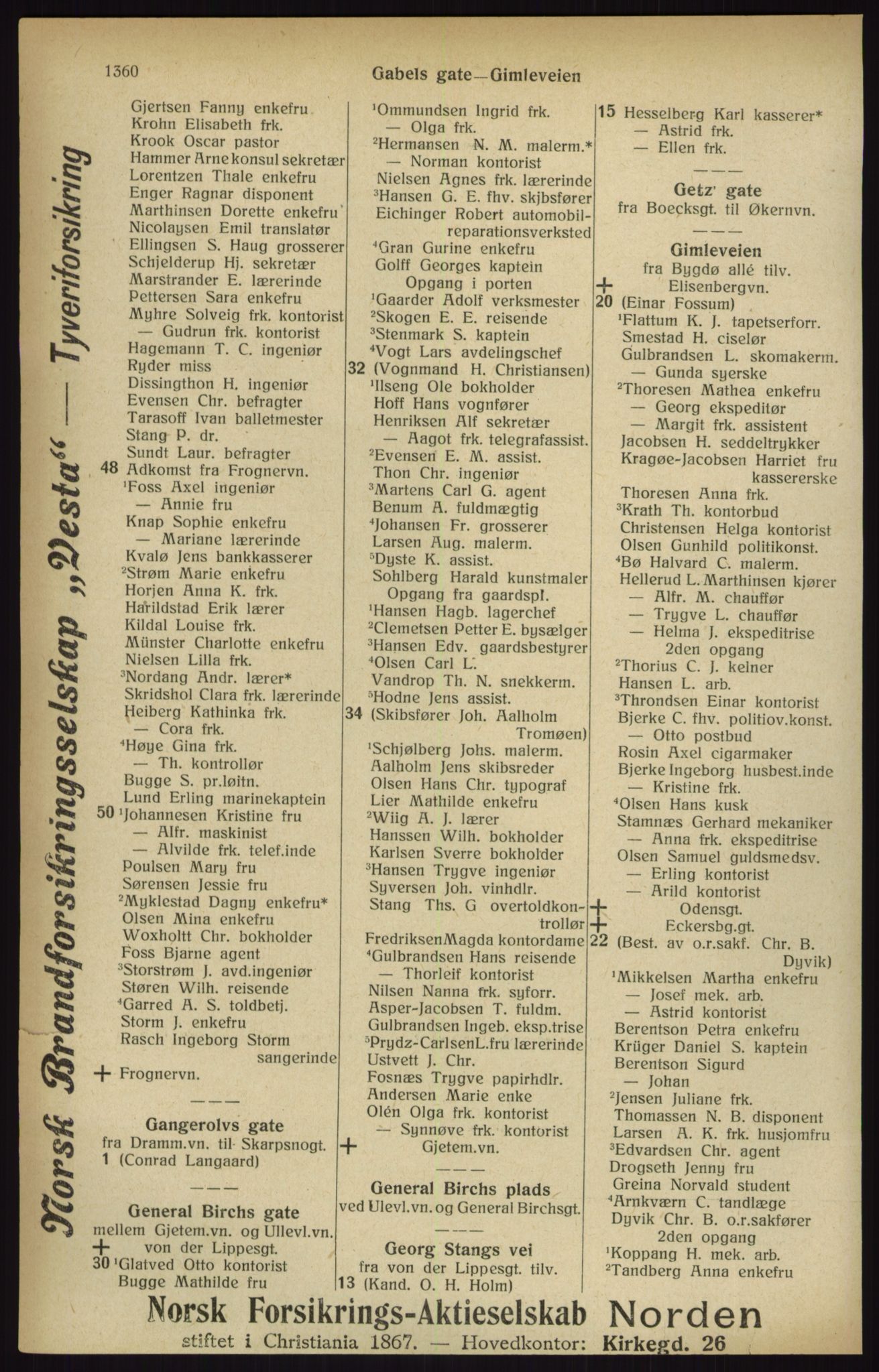 Kristiania/Oslo adressebok, PUBL/-, 1916, p. 1360