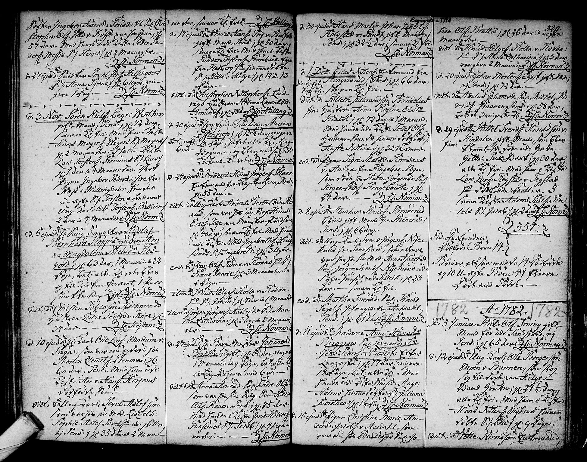Kongsberg kirkebøker, SAKO/A-22/F/Fa/L0005: Parish register (official) no. I 5, 1769-1782, p. 329