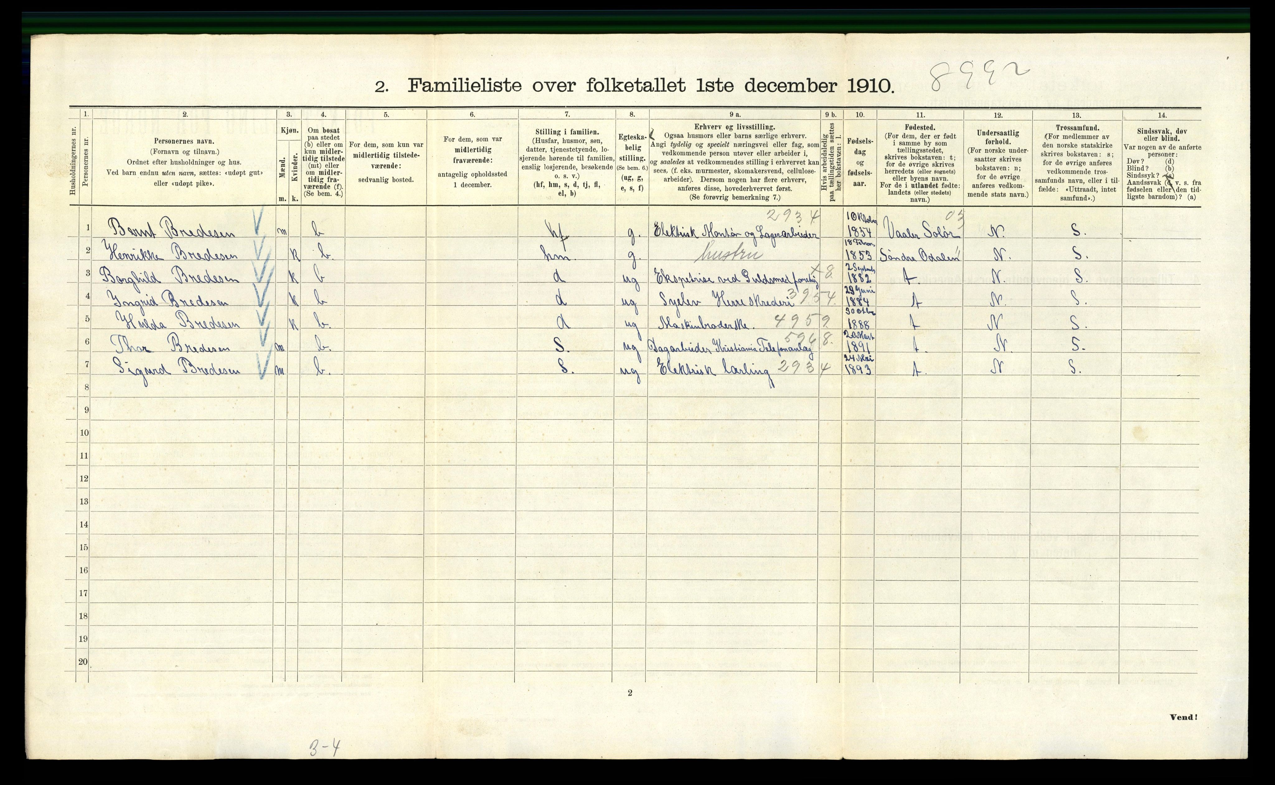 RA, 1910 census for Kristiania, 1910, p. 100502