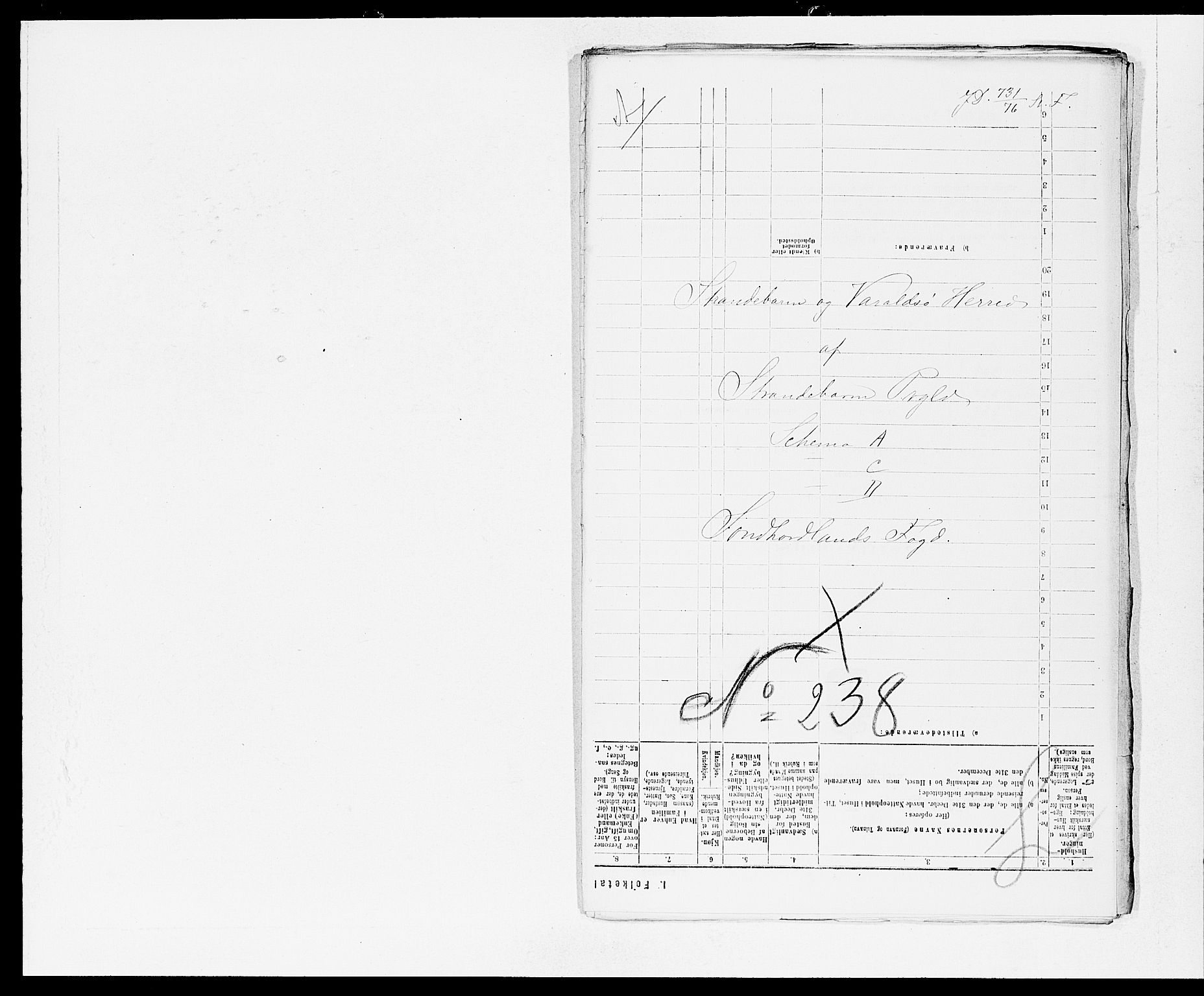 SAB, 1875 census for 1226P Strandebarm, 1875, p. 1