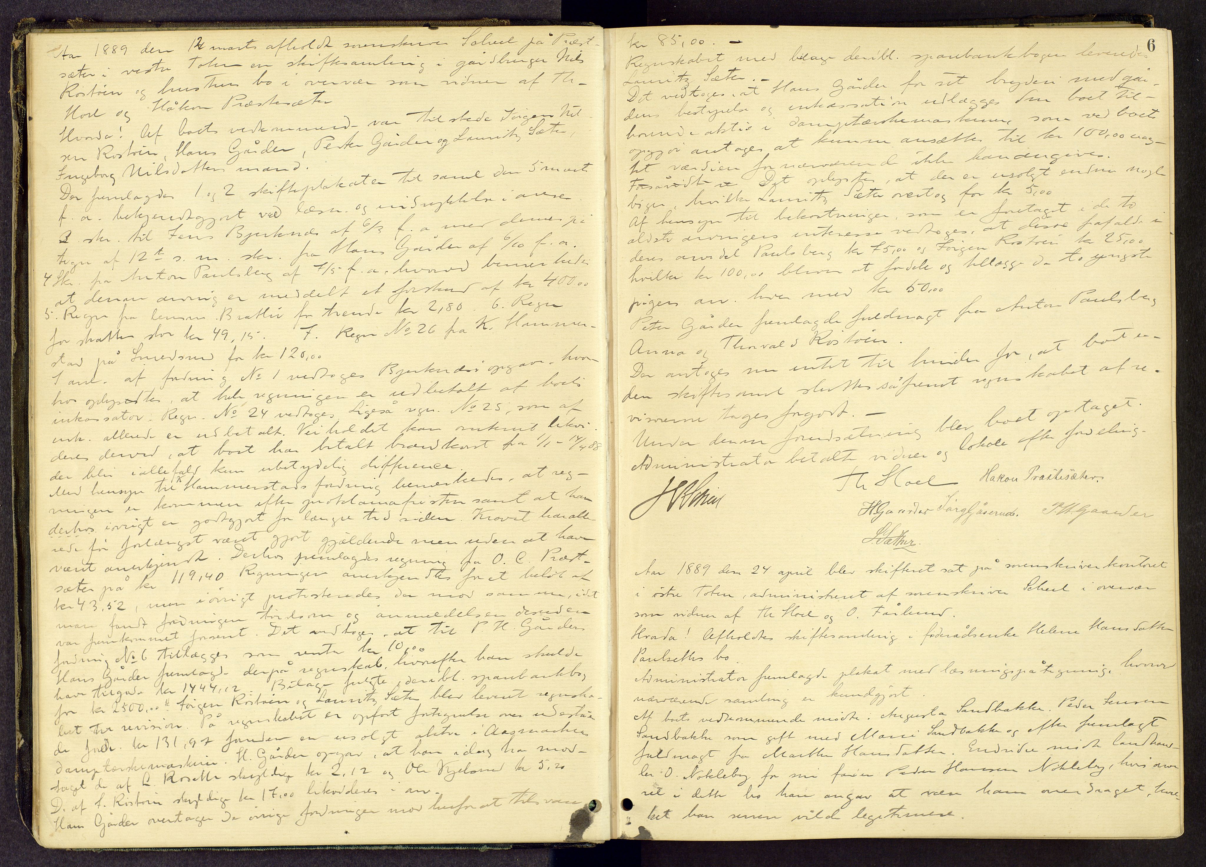 Toten tingrett, AV/SAH-TING-006/J/Jf/L0006: Skifteregistreringsprotokoll - Vestre Toten, 1888-1903, p. 5b-6a