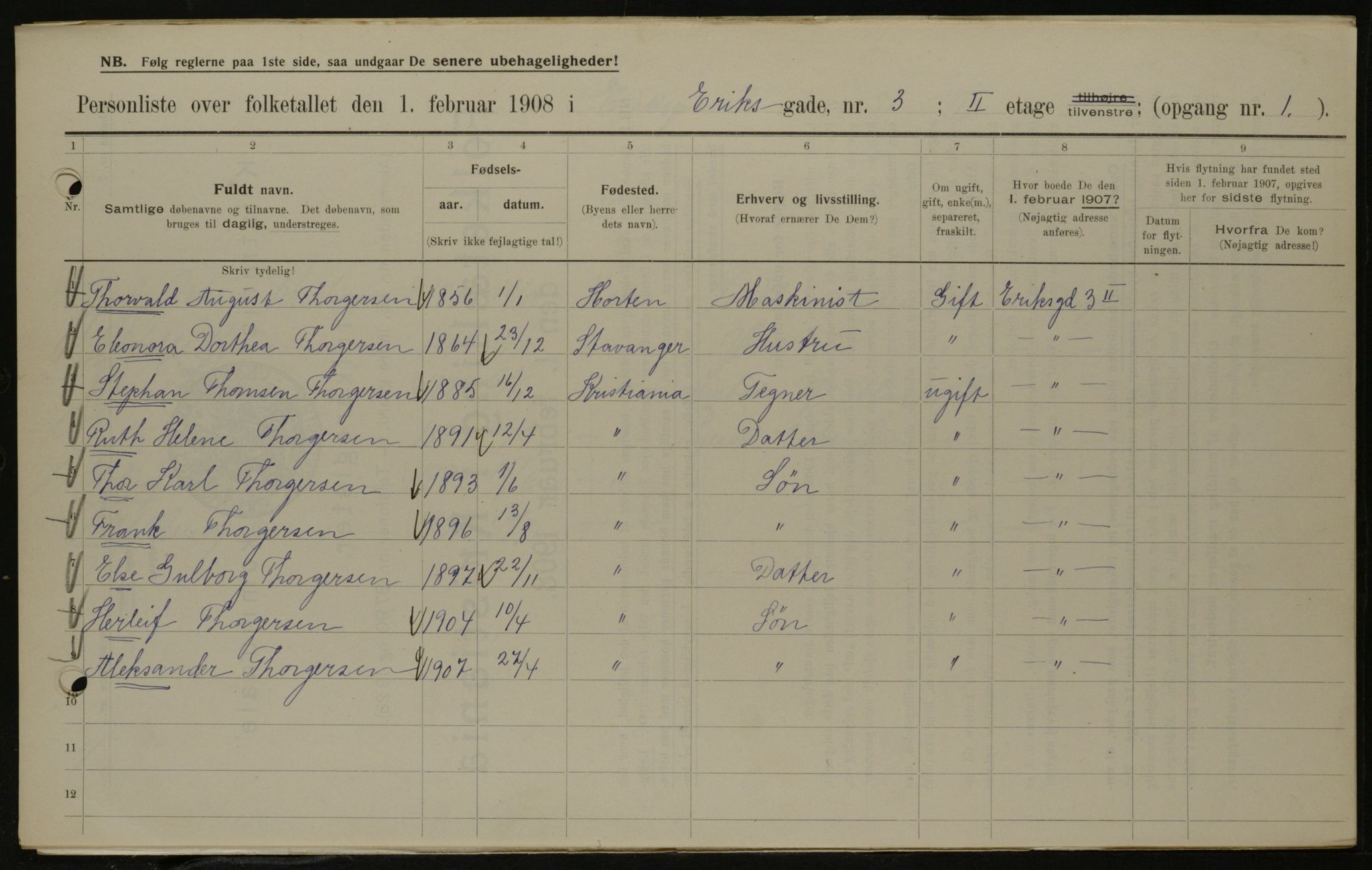 OBA, Municipal Census 1908 for Kristiania, 1908, p. 17981