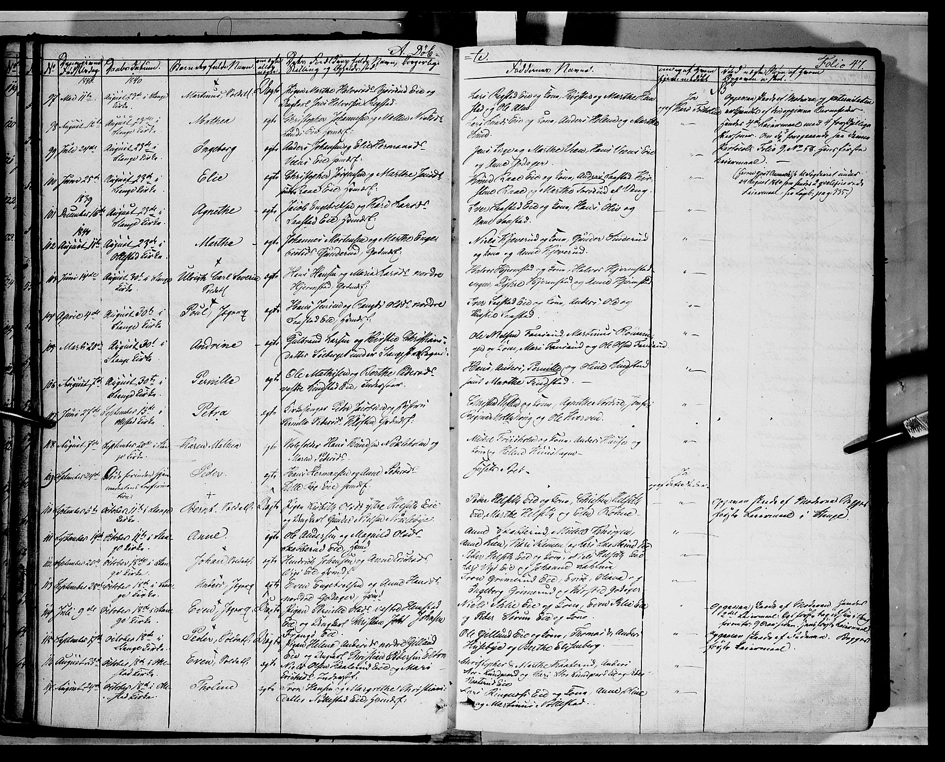 Stange prestekontor, AV/SAH-PREST-002/K/L0010: Parish register (official) no. 10, 1835-1845, p. 47