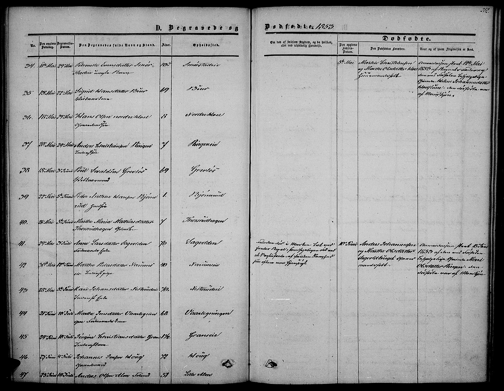 Vestre Toten prestekontor, AV/SAH-PREST-108/H/Ha/Haa/L0005: Parish register (official) no. 5, 1850-1855, p. 282
