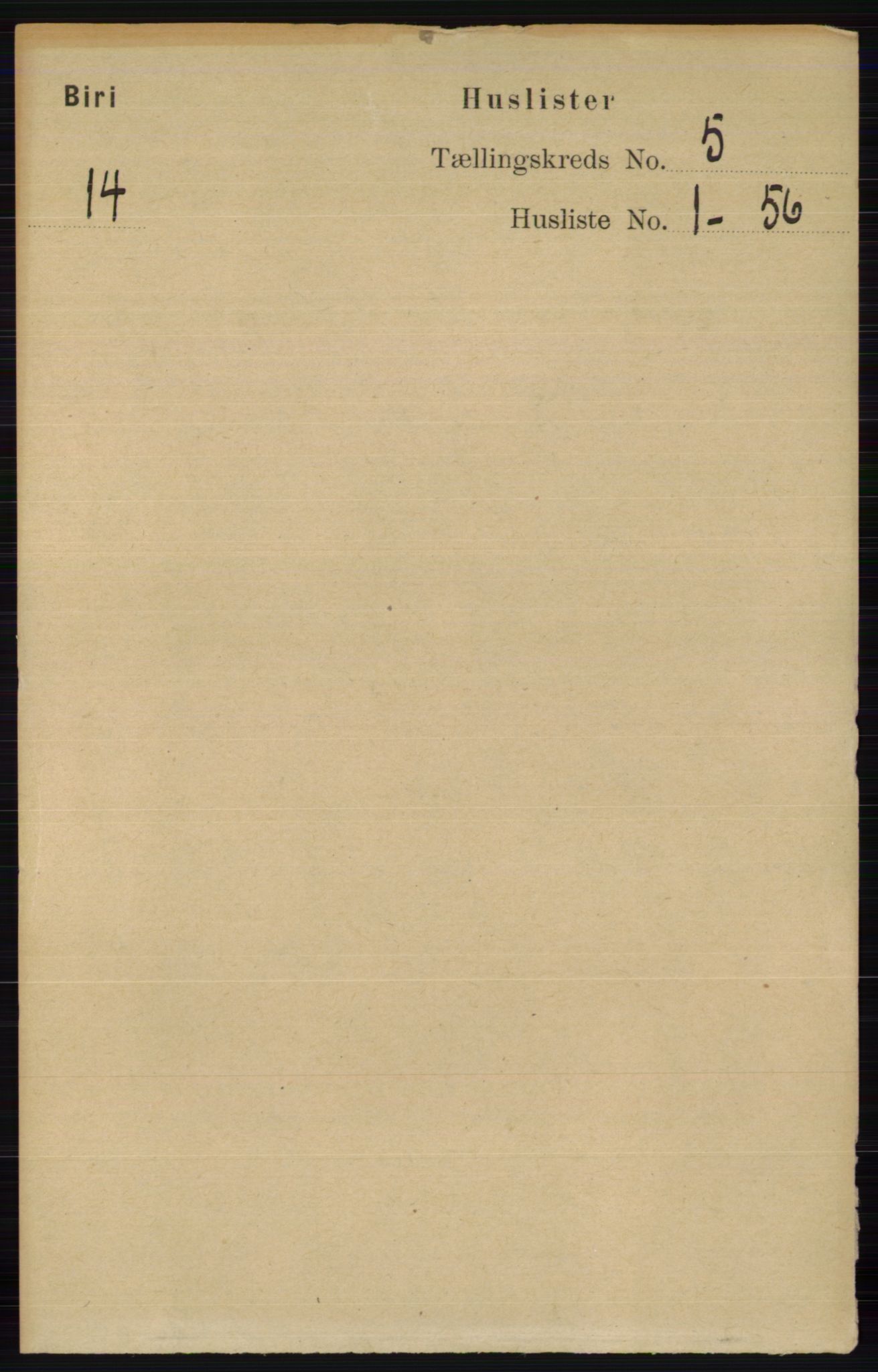 RA, 1891 census for 0525 Biri, 1891, p. 1727