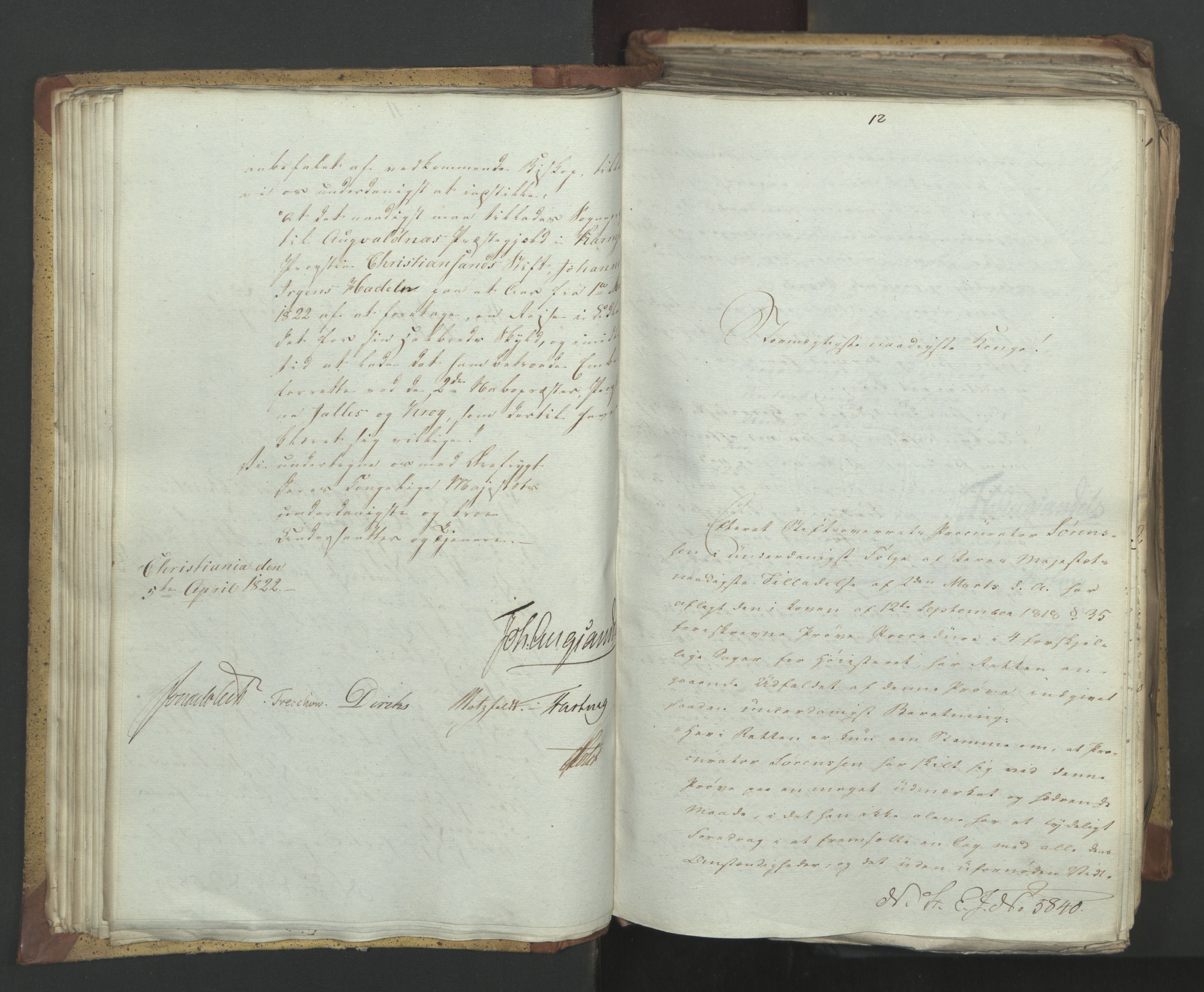 Statsrådsavdelingen i Stockholm, AV/RA-S-1003/D/Da/L0030: Regjeringsinnstillinger nr. 5800-5931, 1822, p. 71