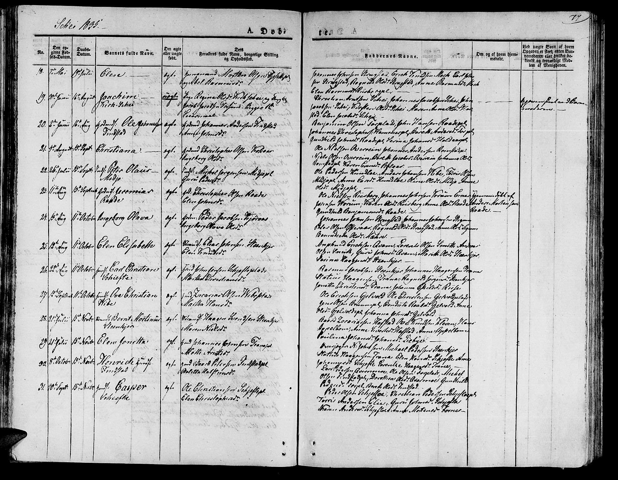Ministerialprotokoller, klokkerbøker og fødselsregistre - Nord-Trøndelag, SAT/A-1458/735/L0336: Parish register (official) no. 735A05 /2, 1825-1835, p. 77