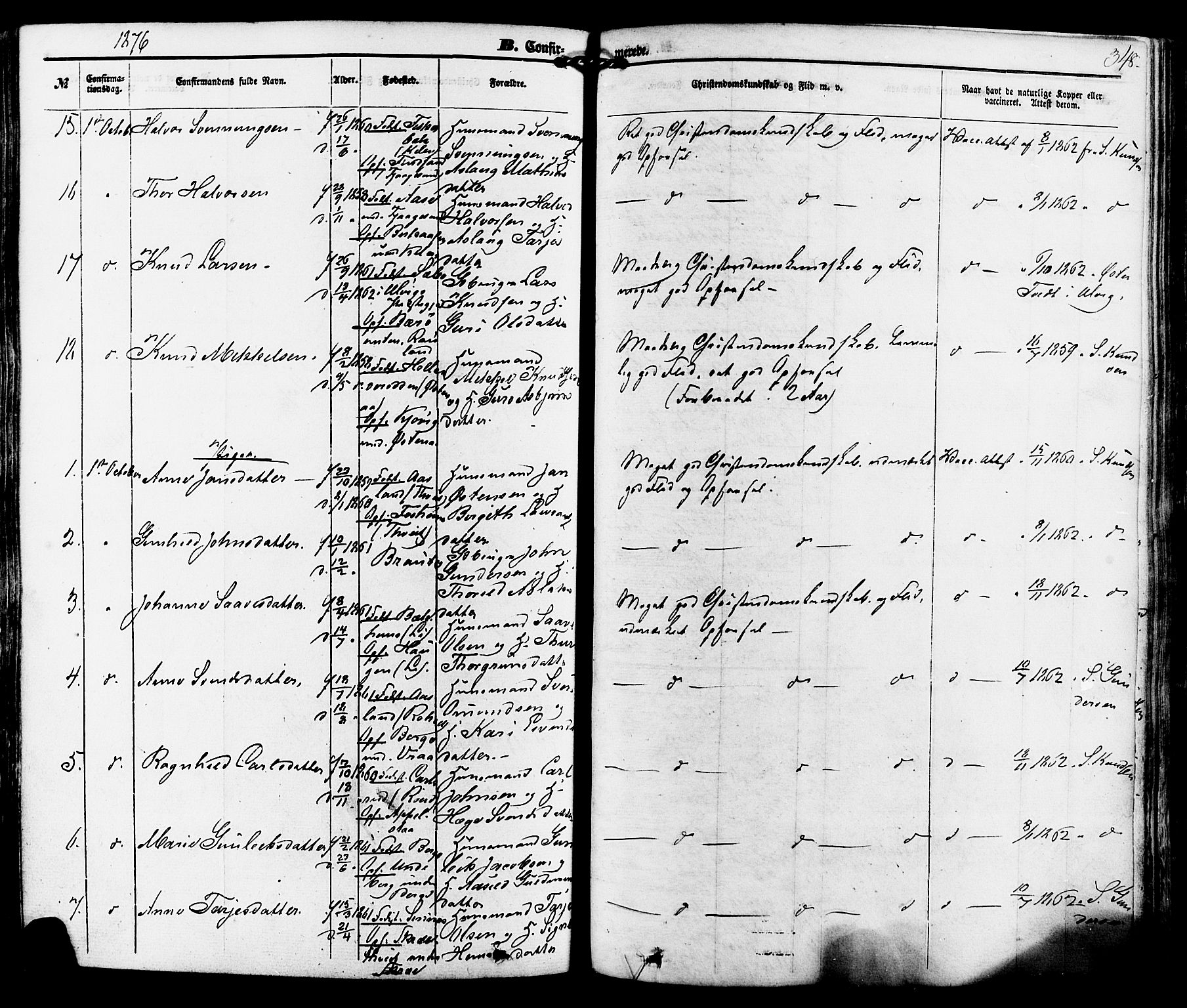 Kviteseid kirkebøker, AV/SAKO-A-276/F/Fa/L0007: Parish register (official) no. I 7, 1859-1881, p. 348