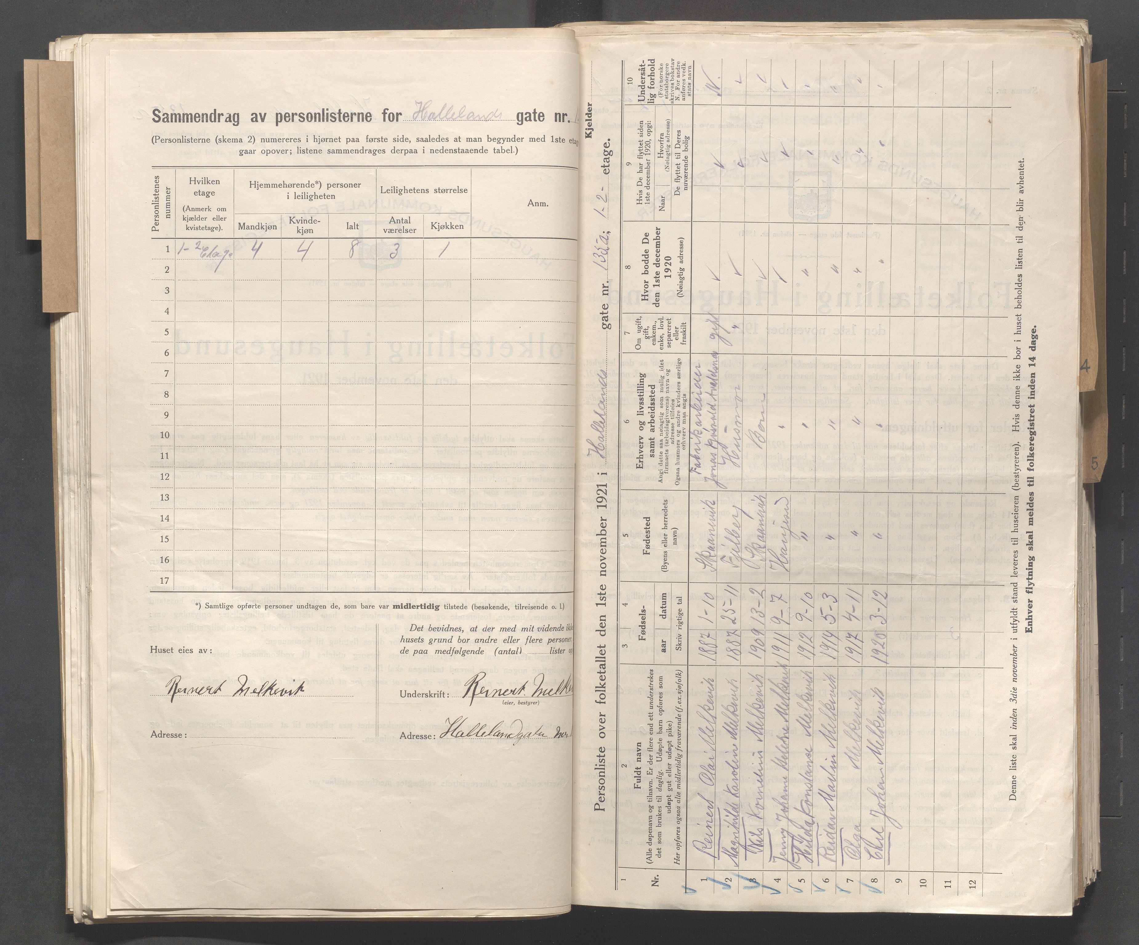 IKAR, Local census 1.11.1921 for Haugesund, 1921, p. 6693