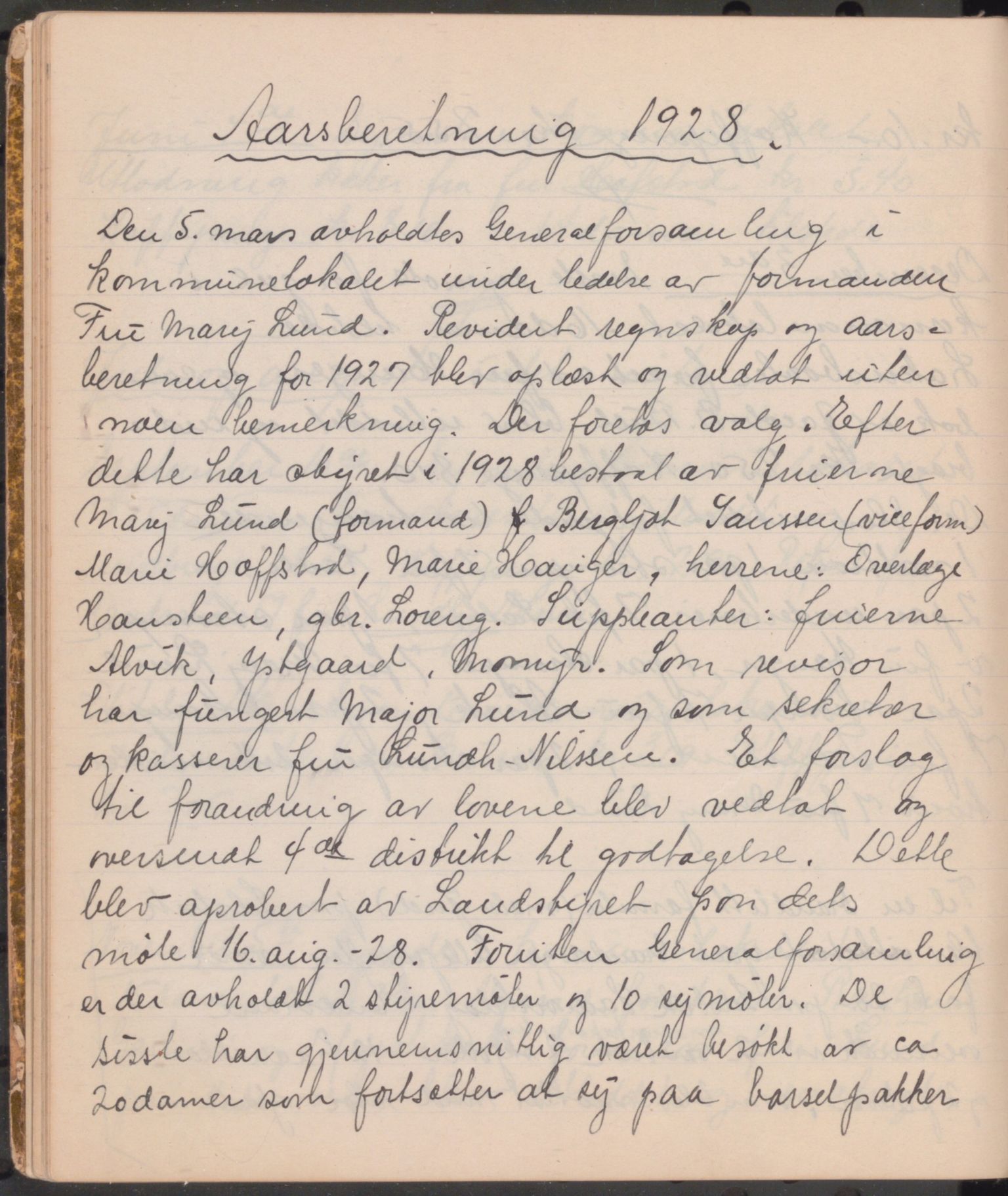 Trondheim Røde Kors, TRKO/PA-1204/A/Ab/L0004: Dagbok for Strinda Røde Kors, 1926-1952, p. 38