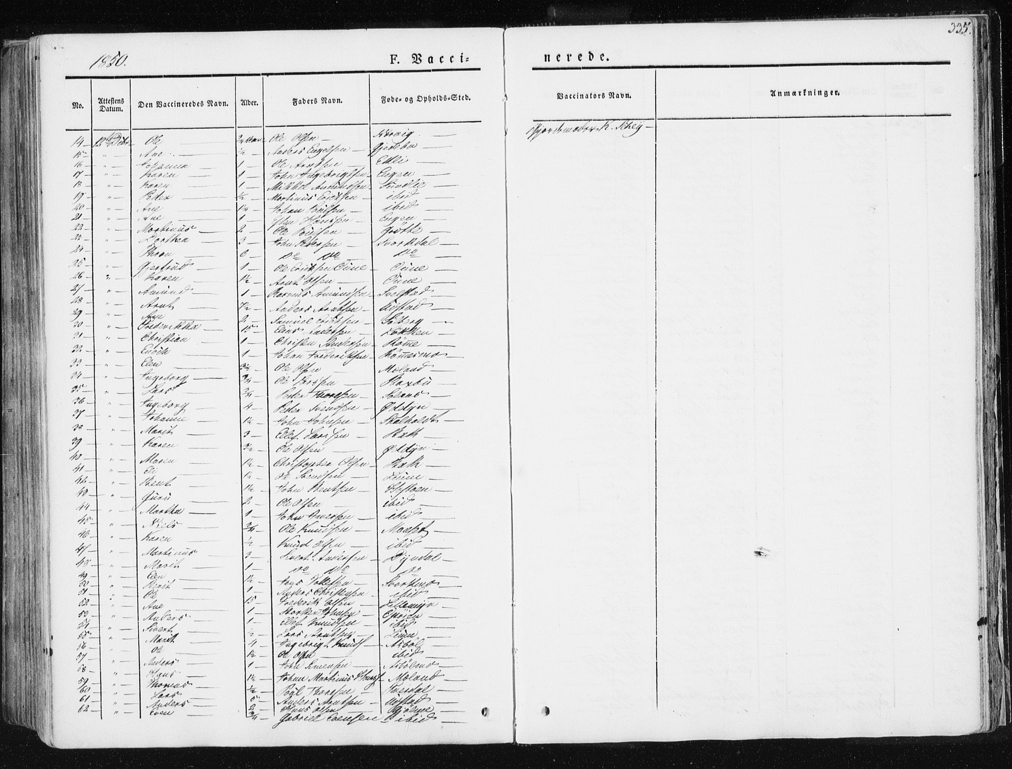 Ministerialprotokoller, klokkerbøker og fødselsregistre - Sør-Trøndelag, AV/SAT-A-1456/668/L0805: Parish register (official) no. 668A05, 1840-1853, p. 335