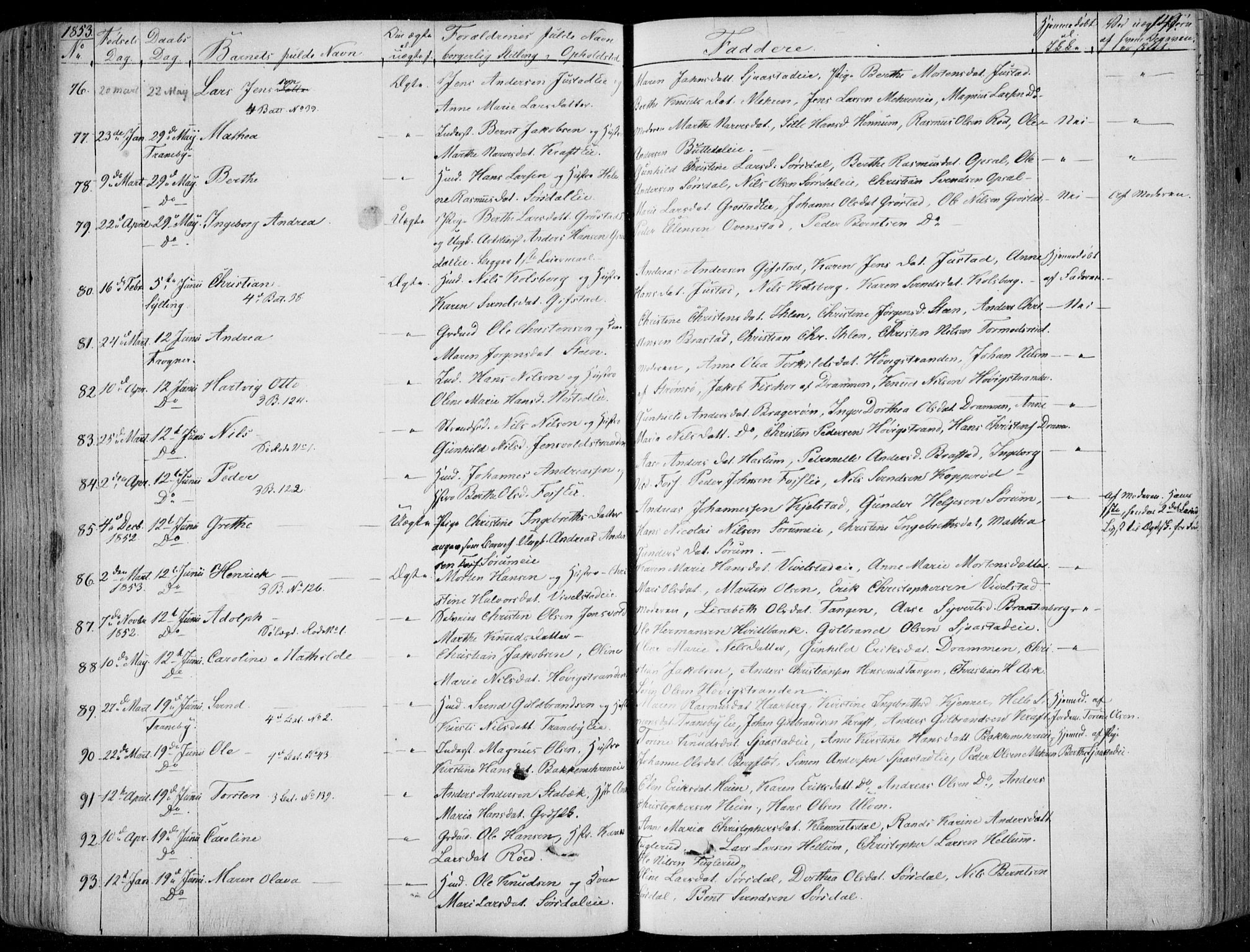 Lier kirkebøker, SAKO/A-230/F/Fa/L0011: Parish register (official) no. I 11, 1843-1854, p. 141