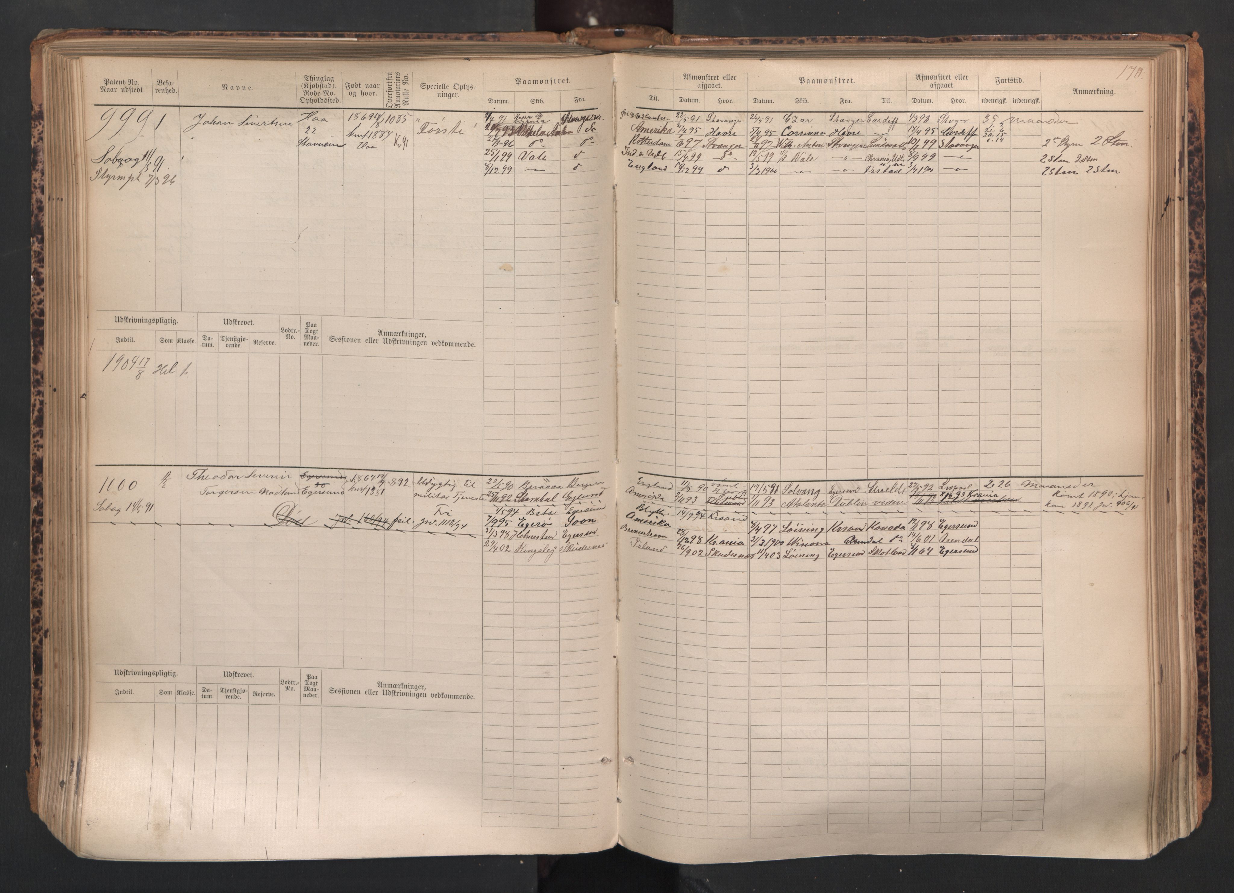 Egersund mønstringskrets, SAK/2031-0019/F/Fb/L0002: Hovedrulle nr 667-1330, O-4, 1880-1940, p. 171