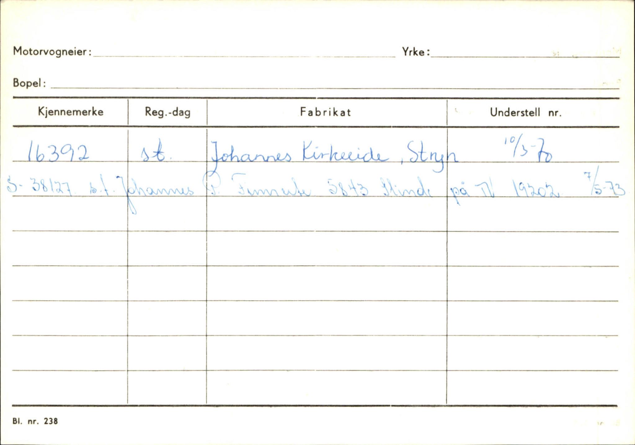 Statens vegvesen, Sogn og Fjordane vegkontor, SAB/A-5301/4/F/L0125: Eigarregister Sogndal V-Å. Aurland A-Å. Fjaler A-N, 1945-1975, p. 287